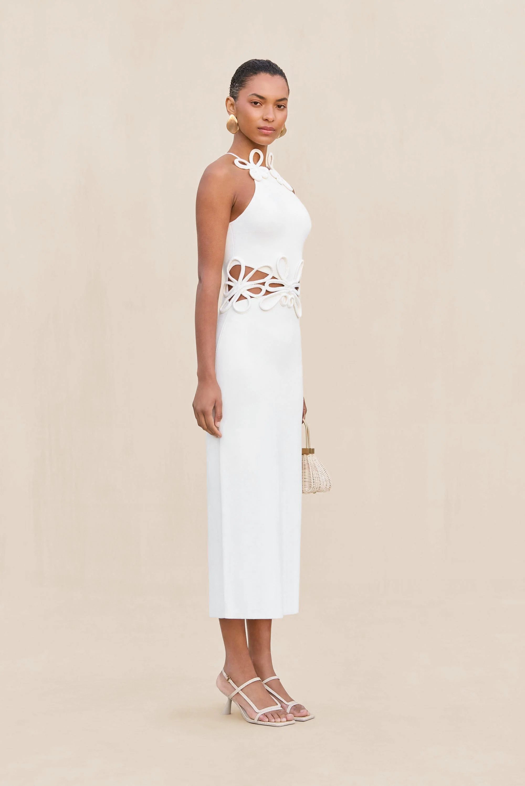 JENA KNIT DRESS - OFF WHITE - Image 4