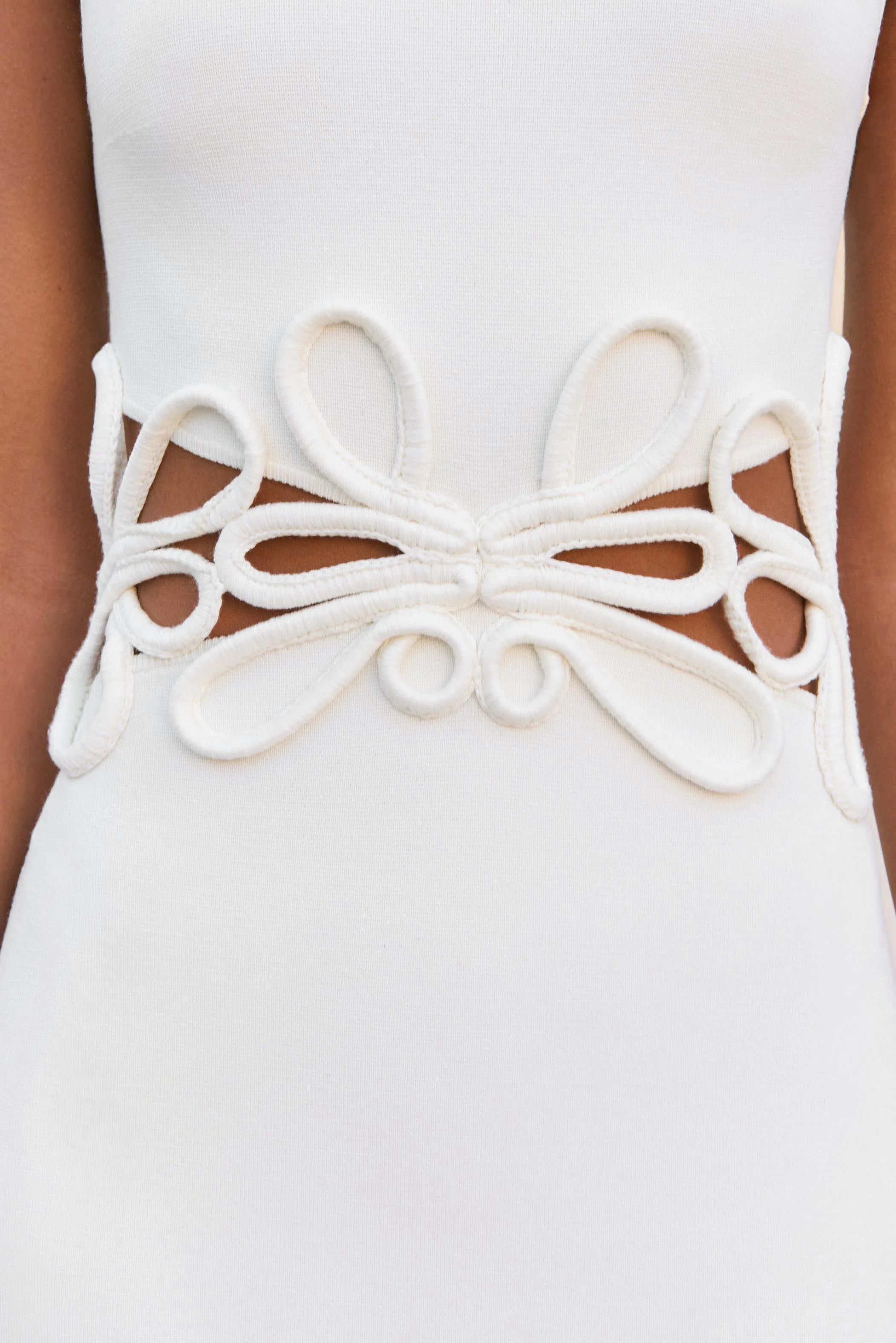 JENA KNIT DRESS - OFF WHITE - Image 5
