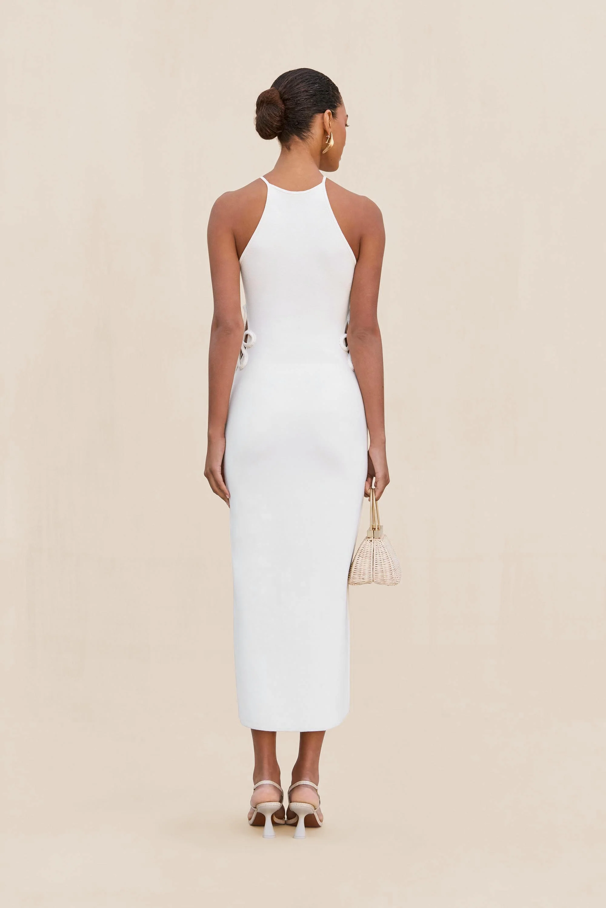 JENA KNIT DRESS - OFF WHITE - Image 6