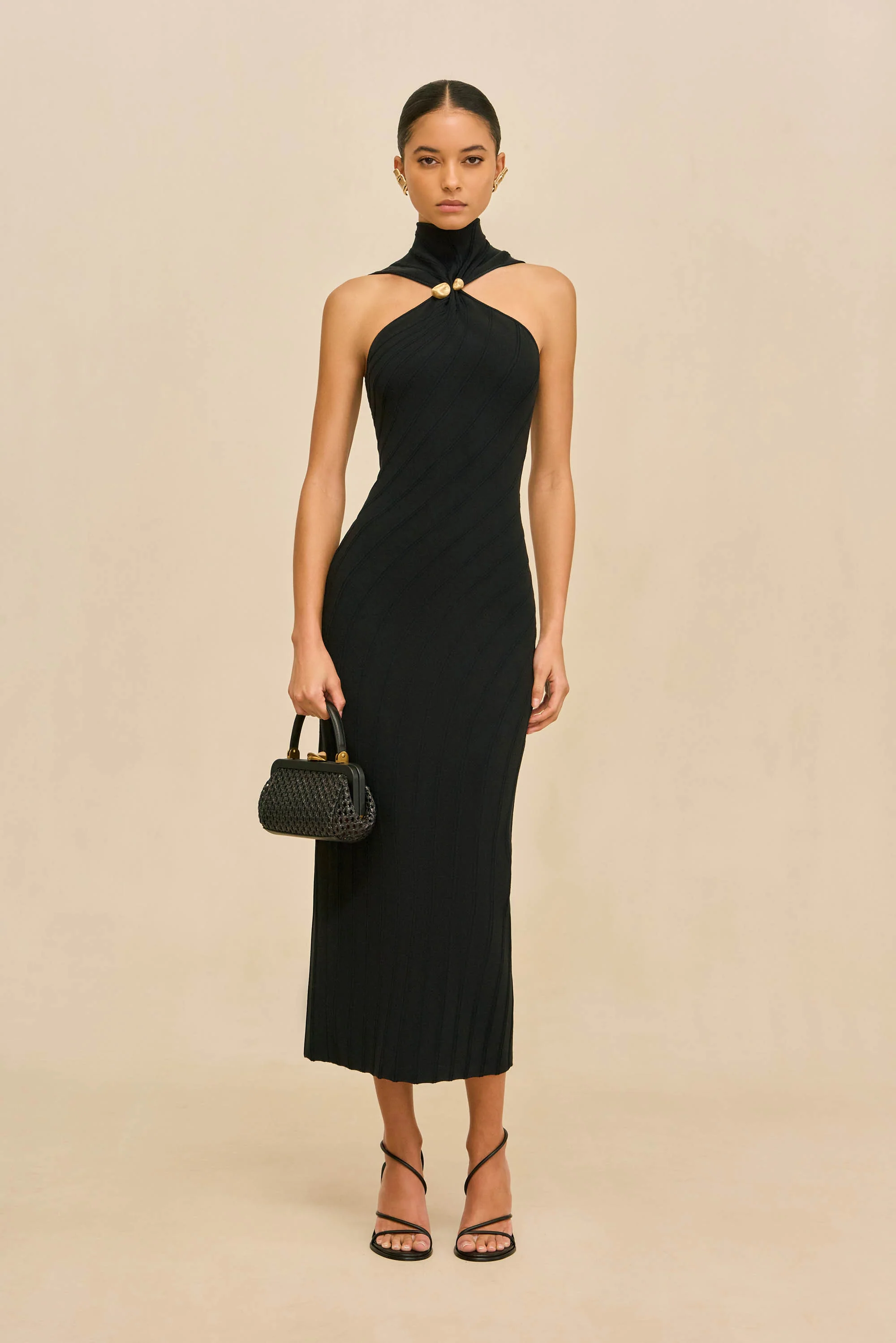 JESSICA KNIT DRESS - BLACK - Image 2