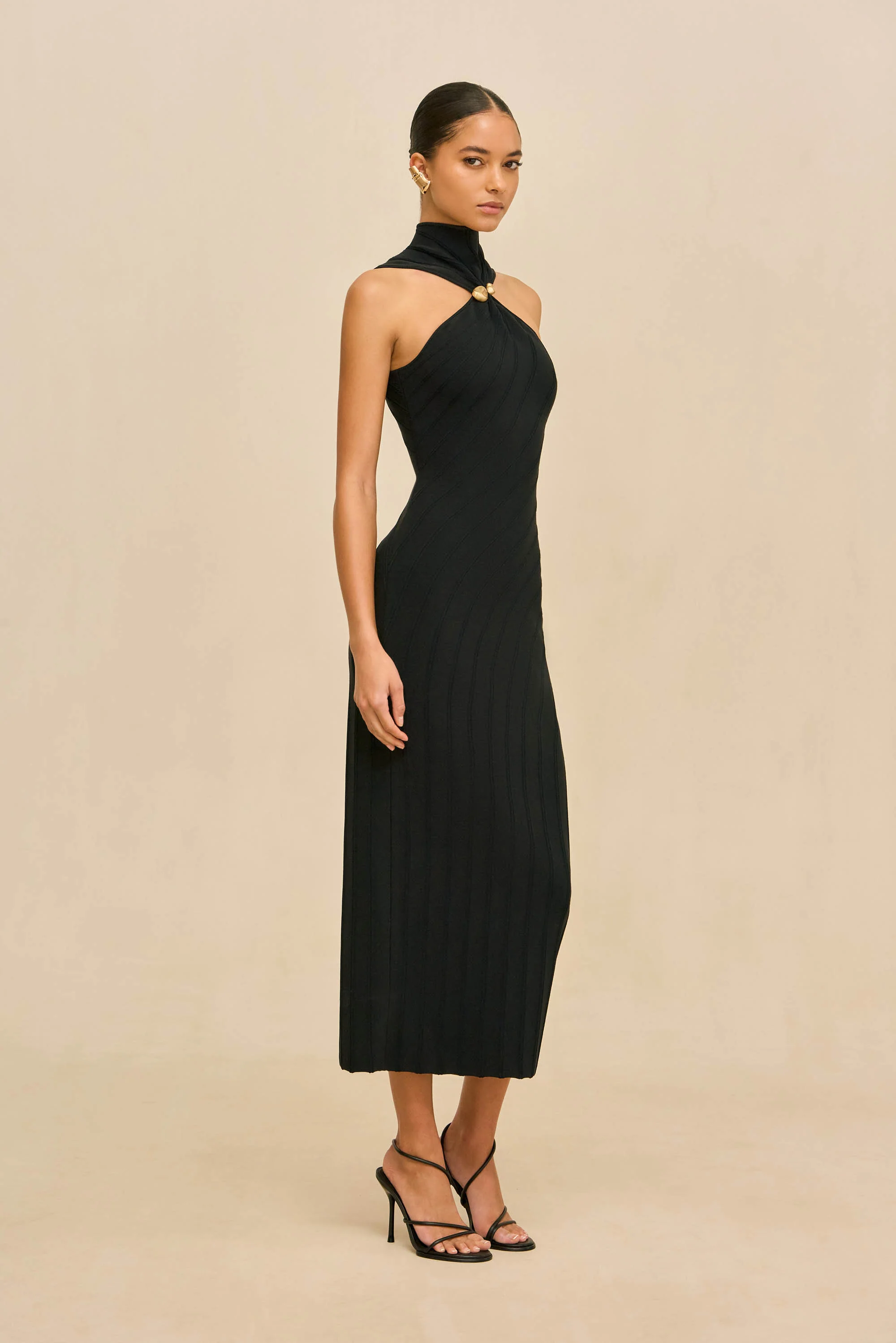 JESSICA KNIT DRESS - BLACK - Image 5