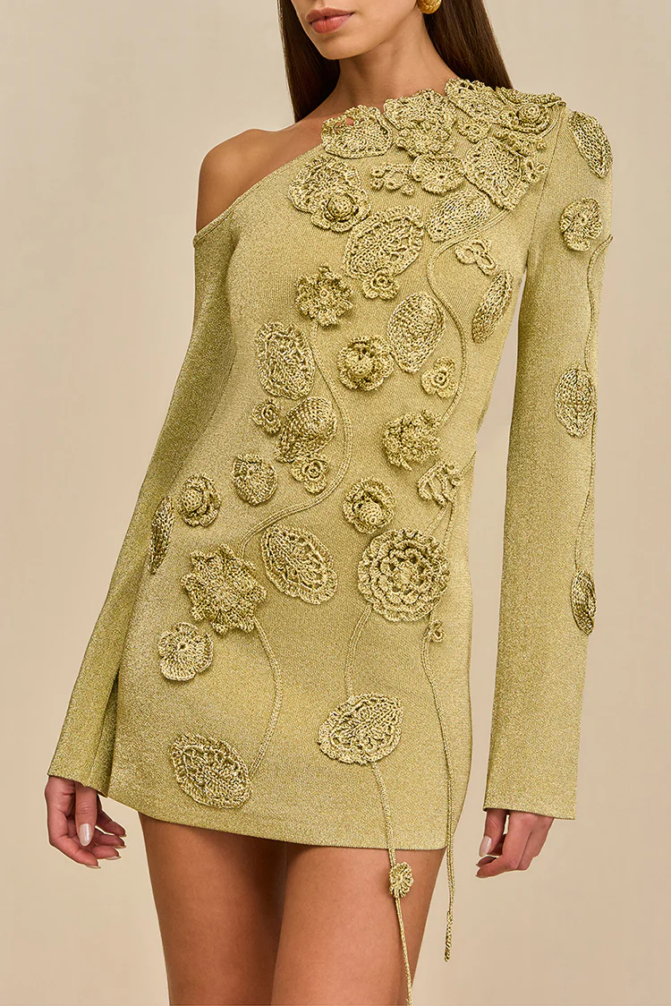 KAELA KNIT DRESS - GOLD