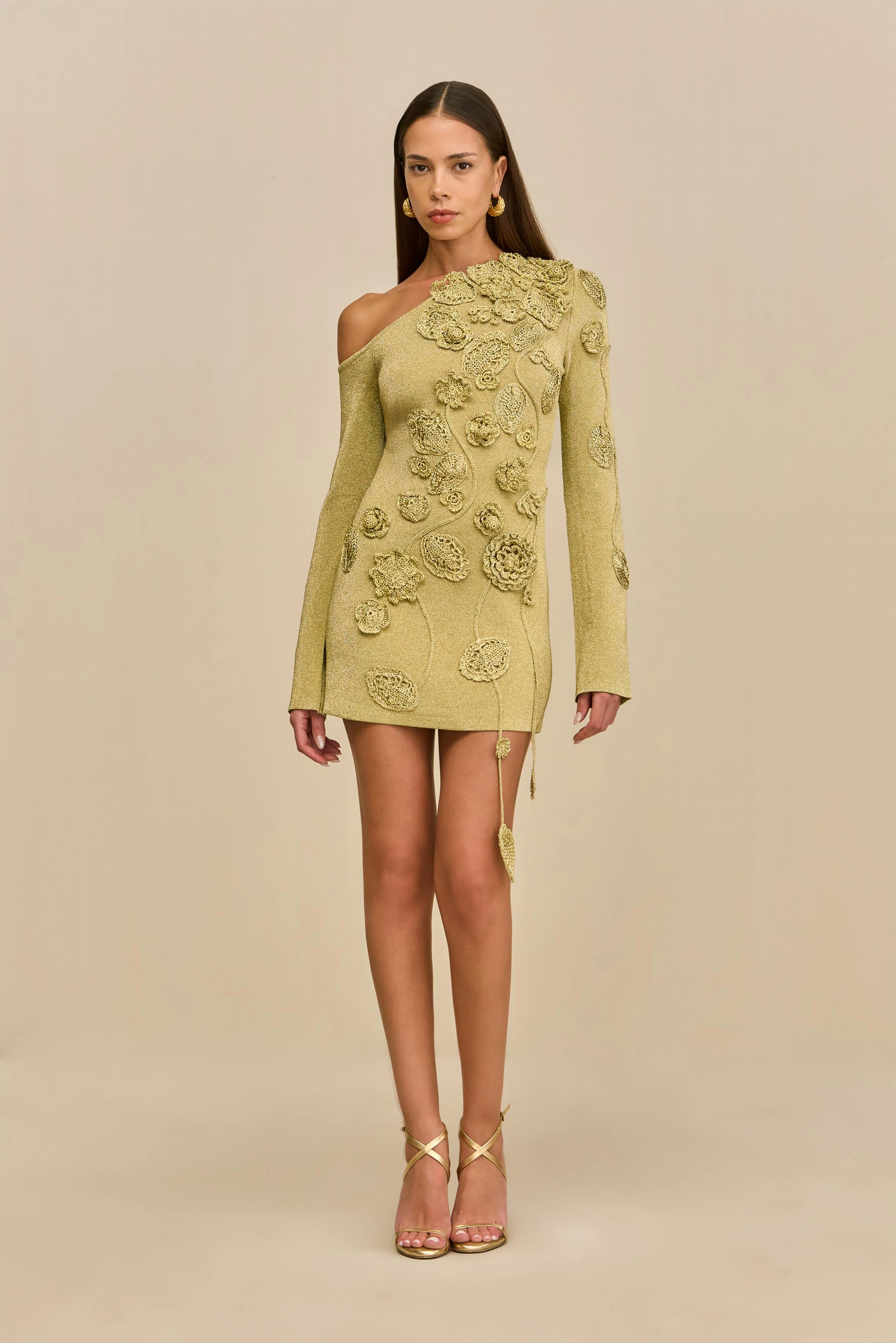 KAELA KNIT DRESS - GOLD - Image 2