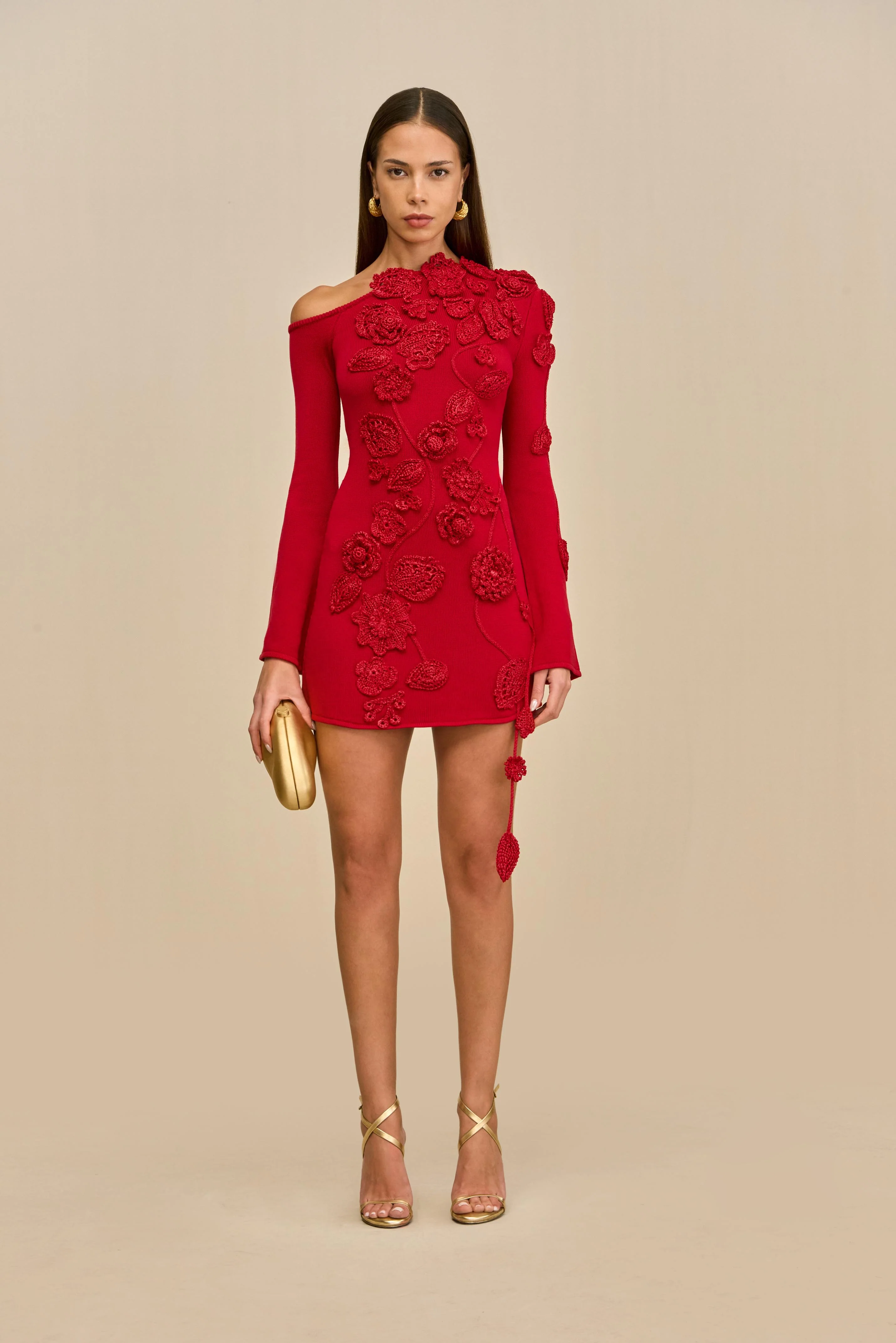KAELA KNIT DRESS - MERLOT - Image 2