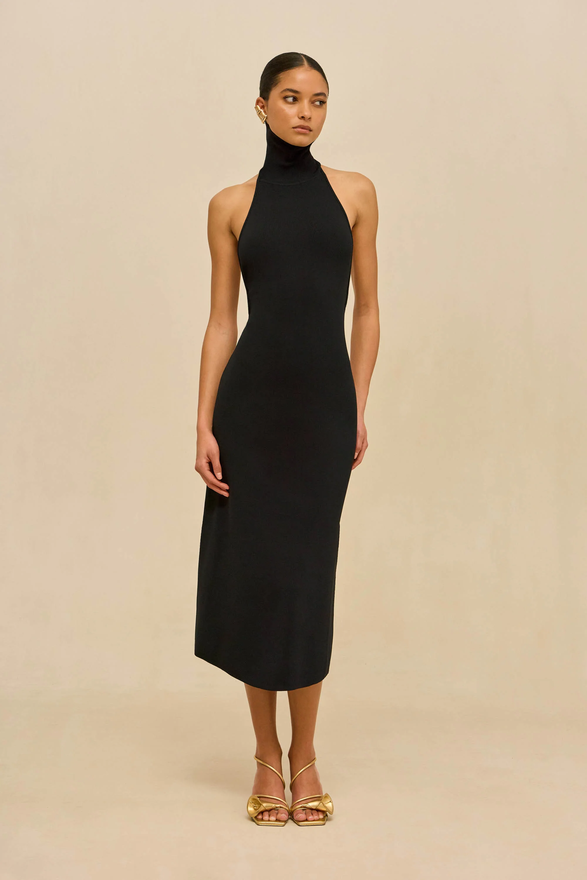 KATARA KNIT DRESS - BLACK - Image 2