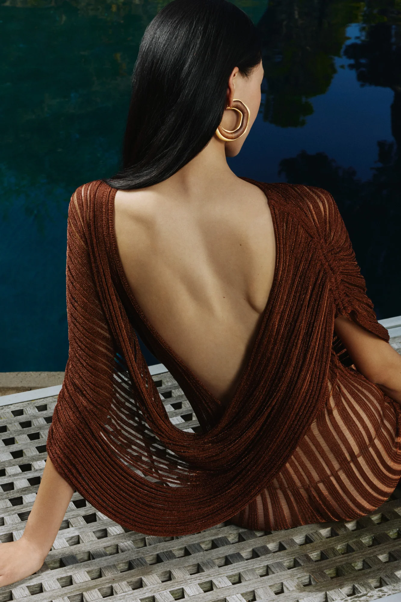 KAYA KNIT DRESS - SADDLE - Image 3