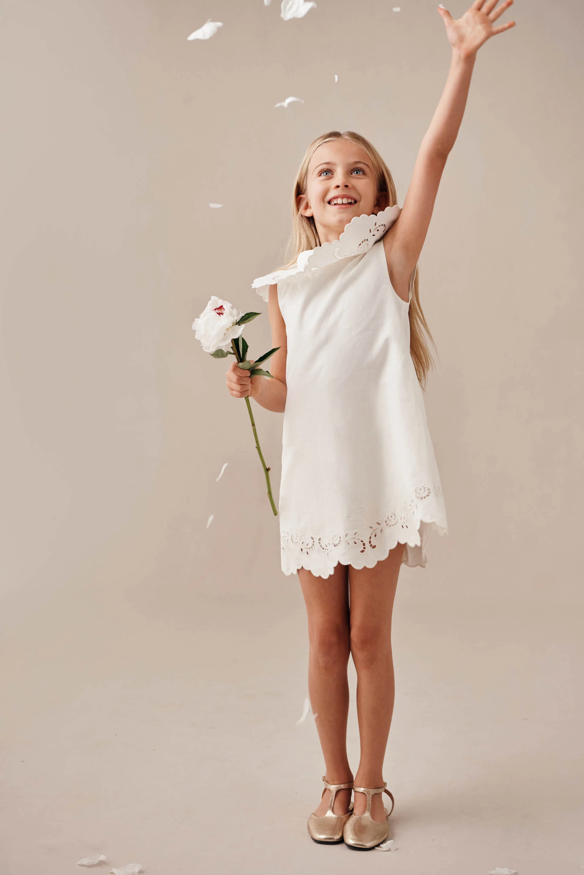 KIDS FRIDLI DRESS - OFF WHITE - Image 5