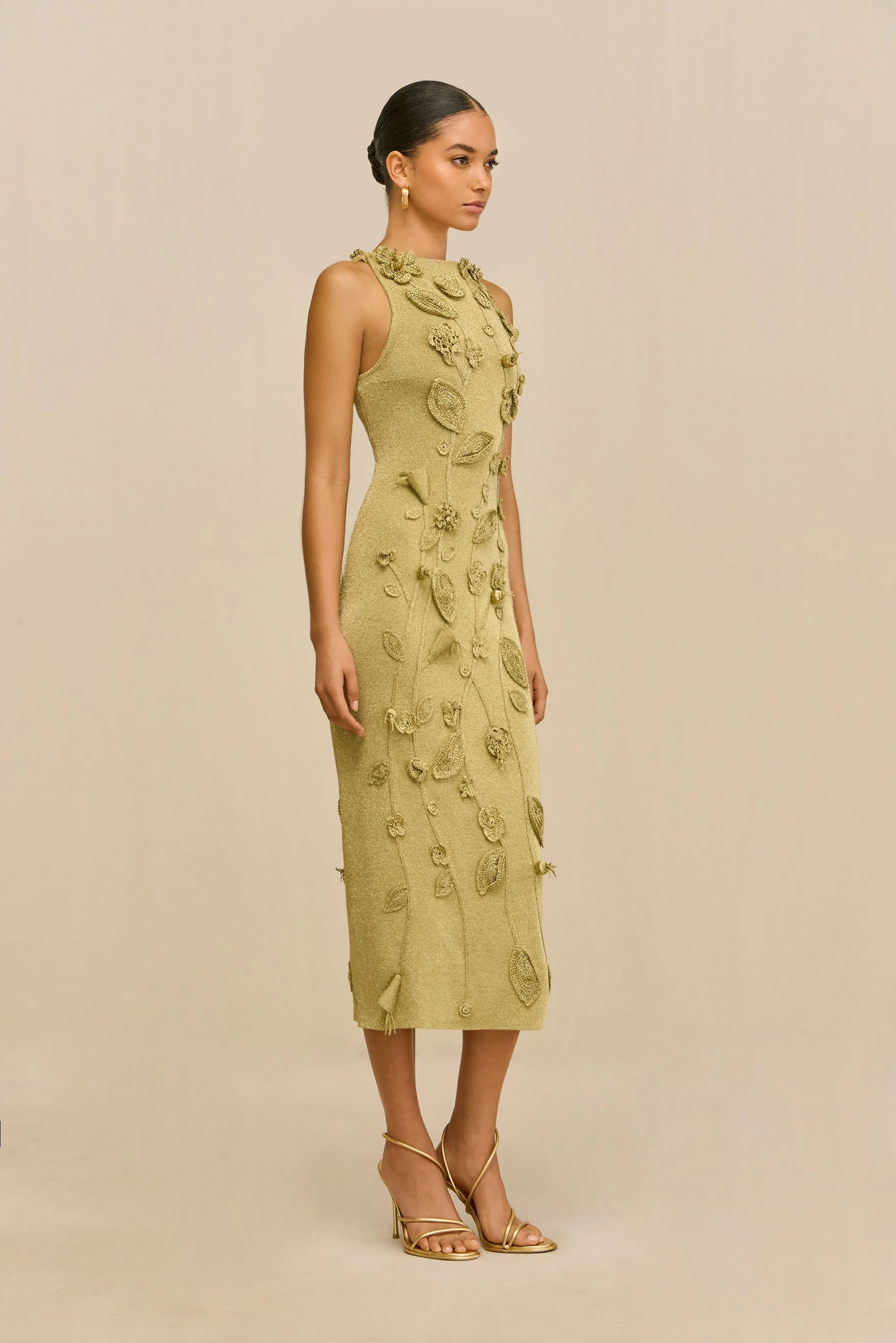 KIVU KNIT DRESS - GOLD - Image 5