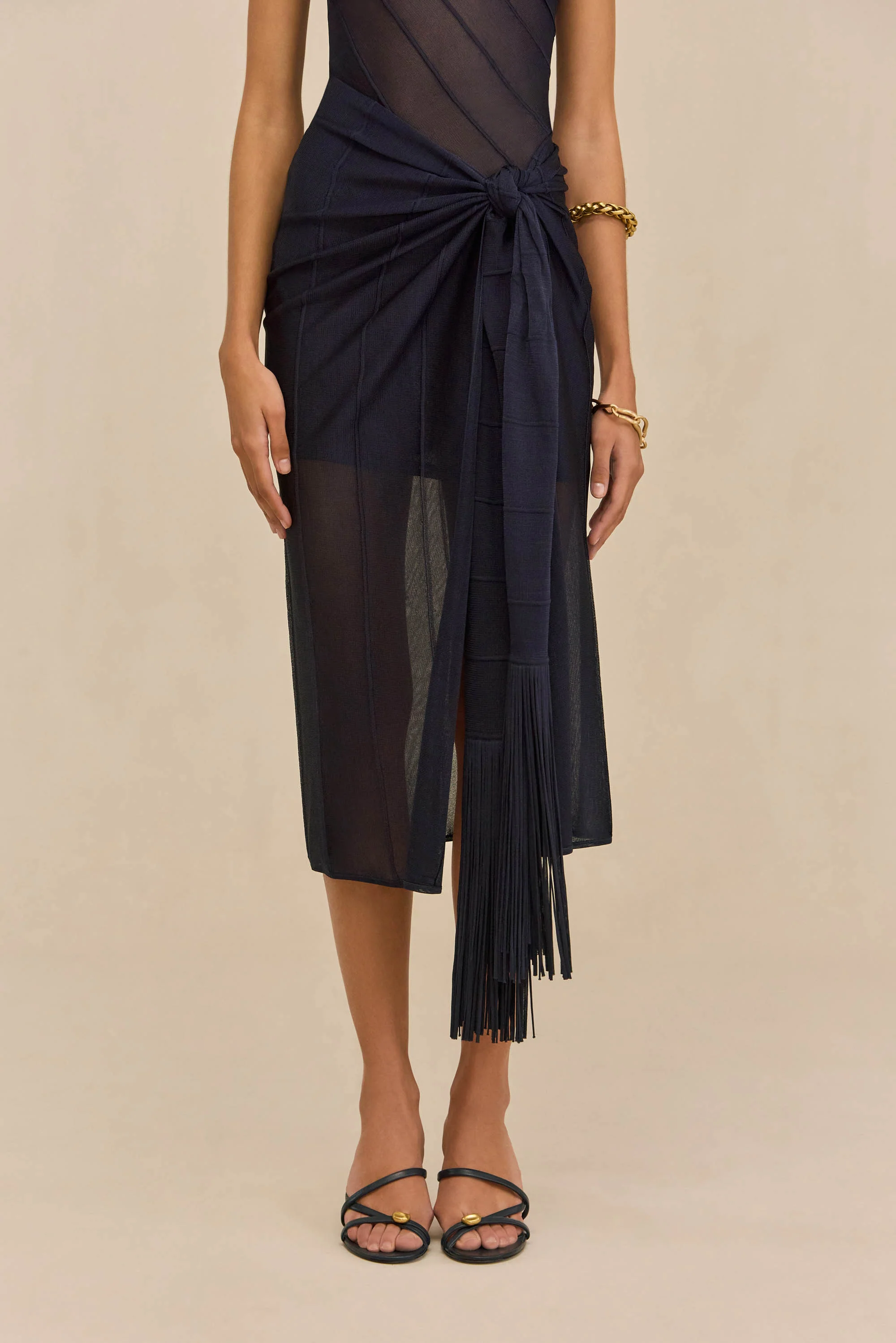 KORSA KNIT DRESS - DEEP LAKE - Image 4