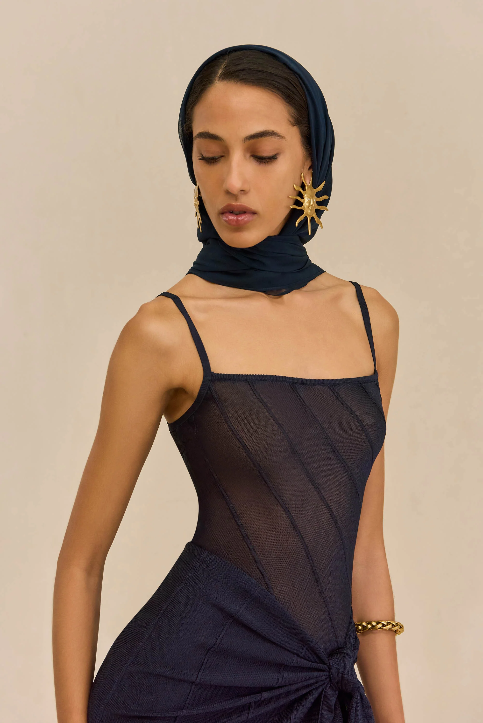 KORSA KNIT DRESS - DEEP LAKE - Image 5