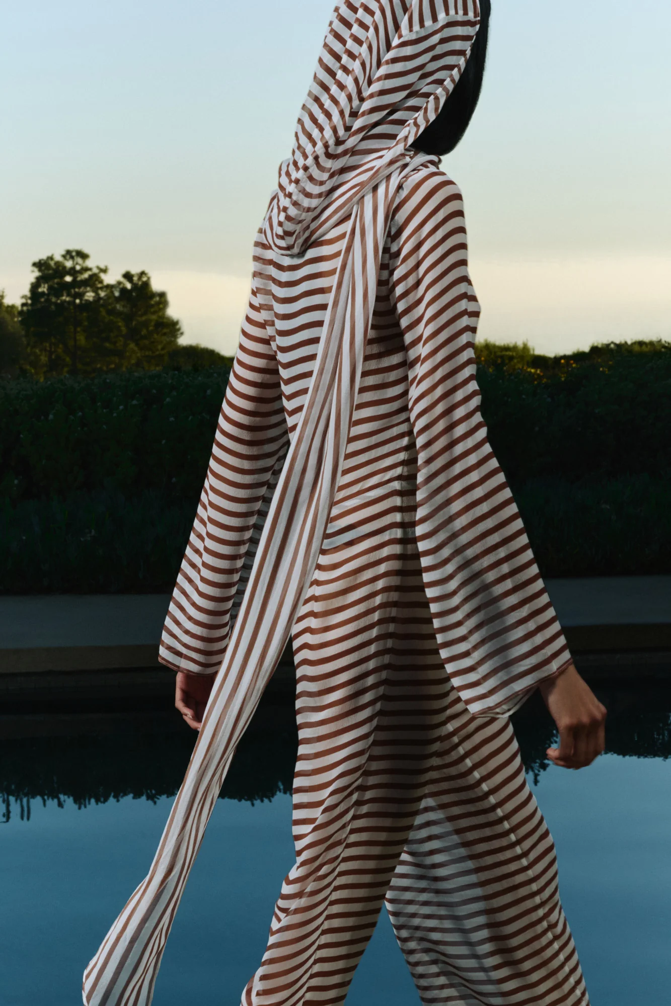 LAKELYN COVERUP JUMPSUIT - SMALL SADDLE STRIPE - Image 8