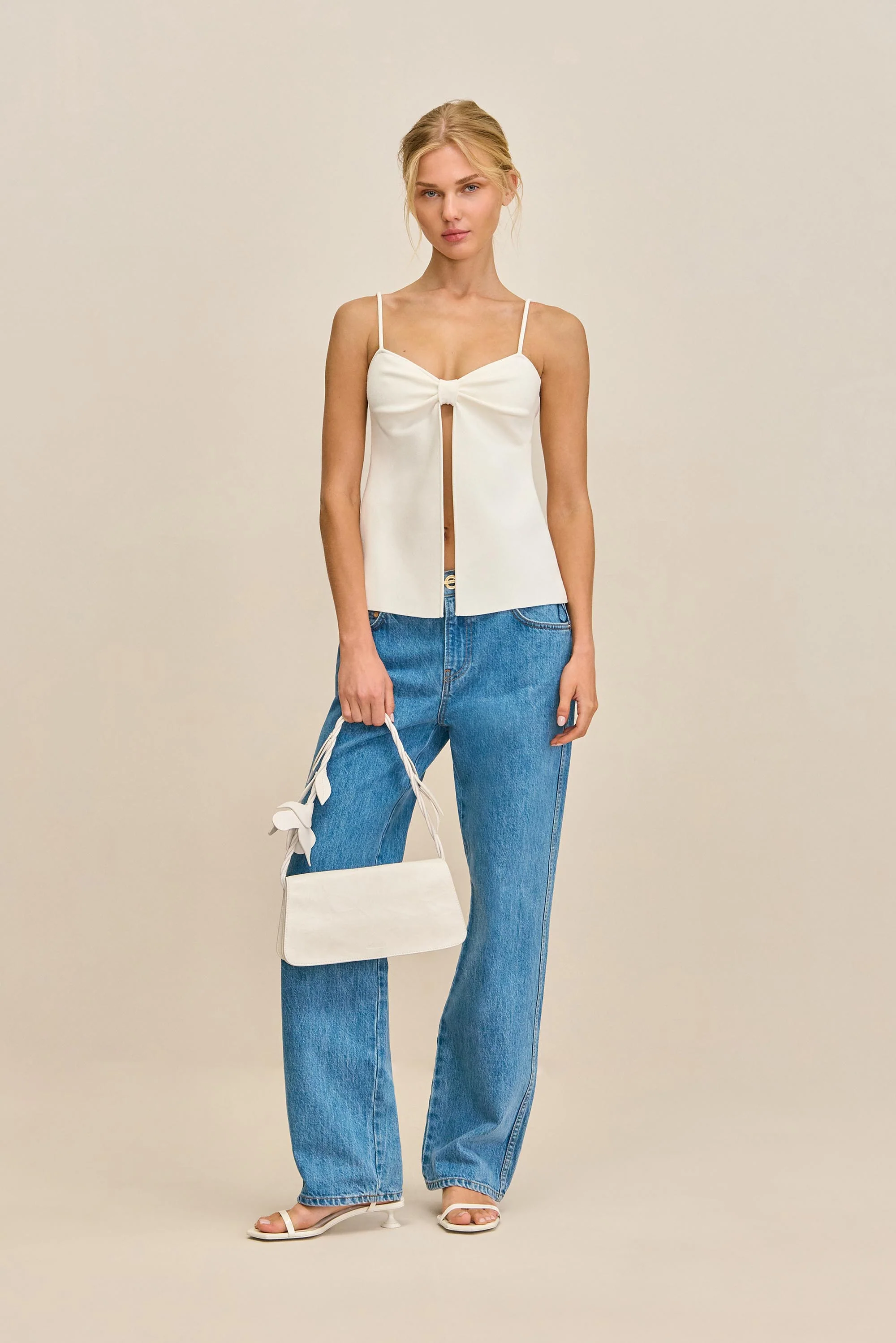 LENNON KNIT TOP - OFF WHITE - Image 4