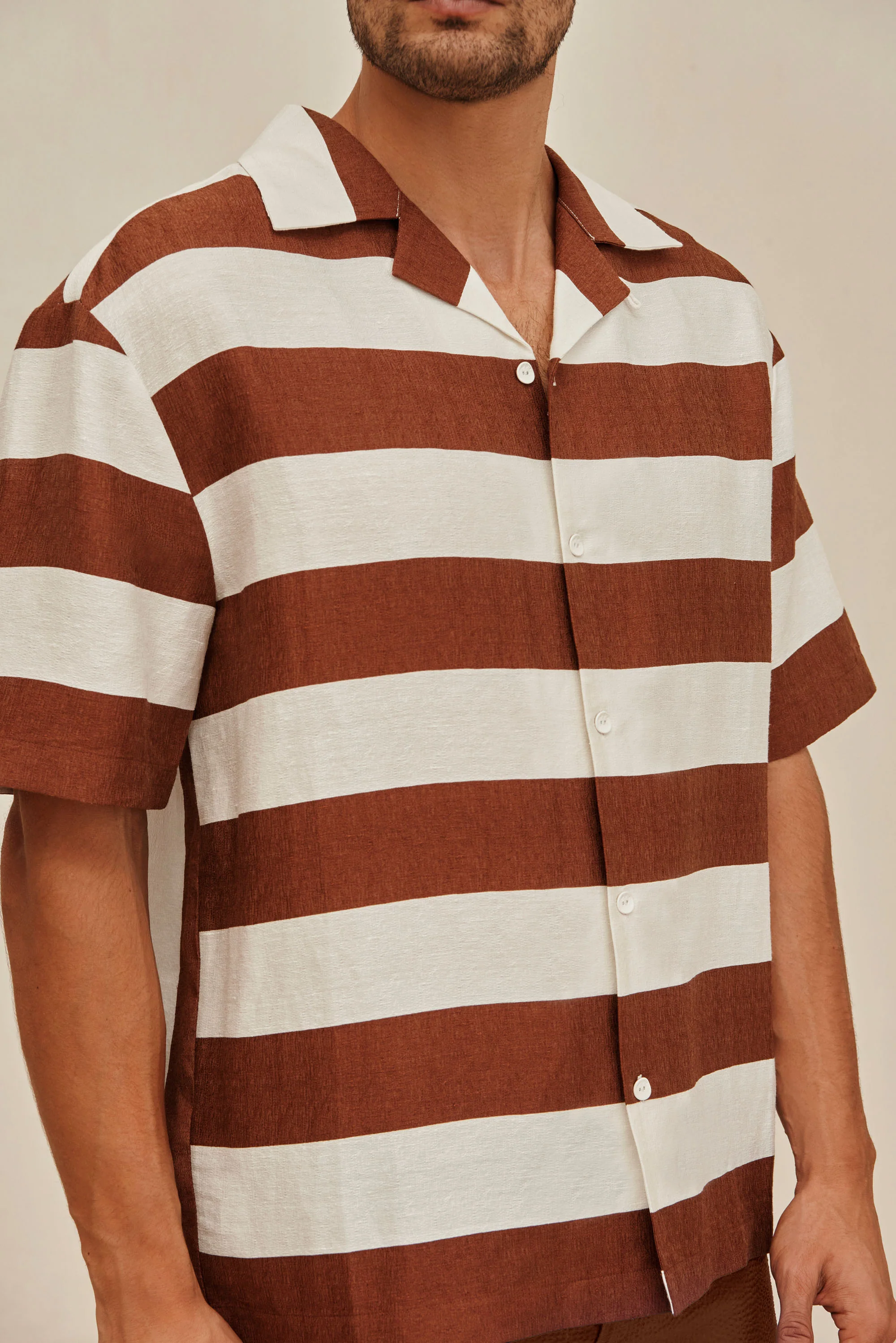 LEONARDO SHIRT - LARGE SADDLE STRIPE - Image 2