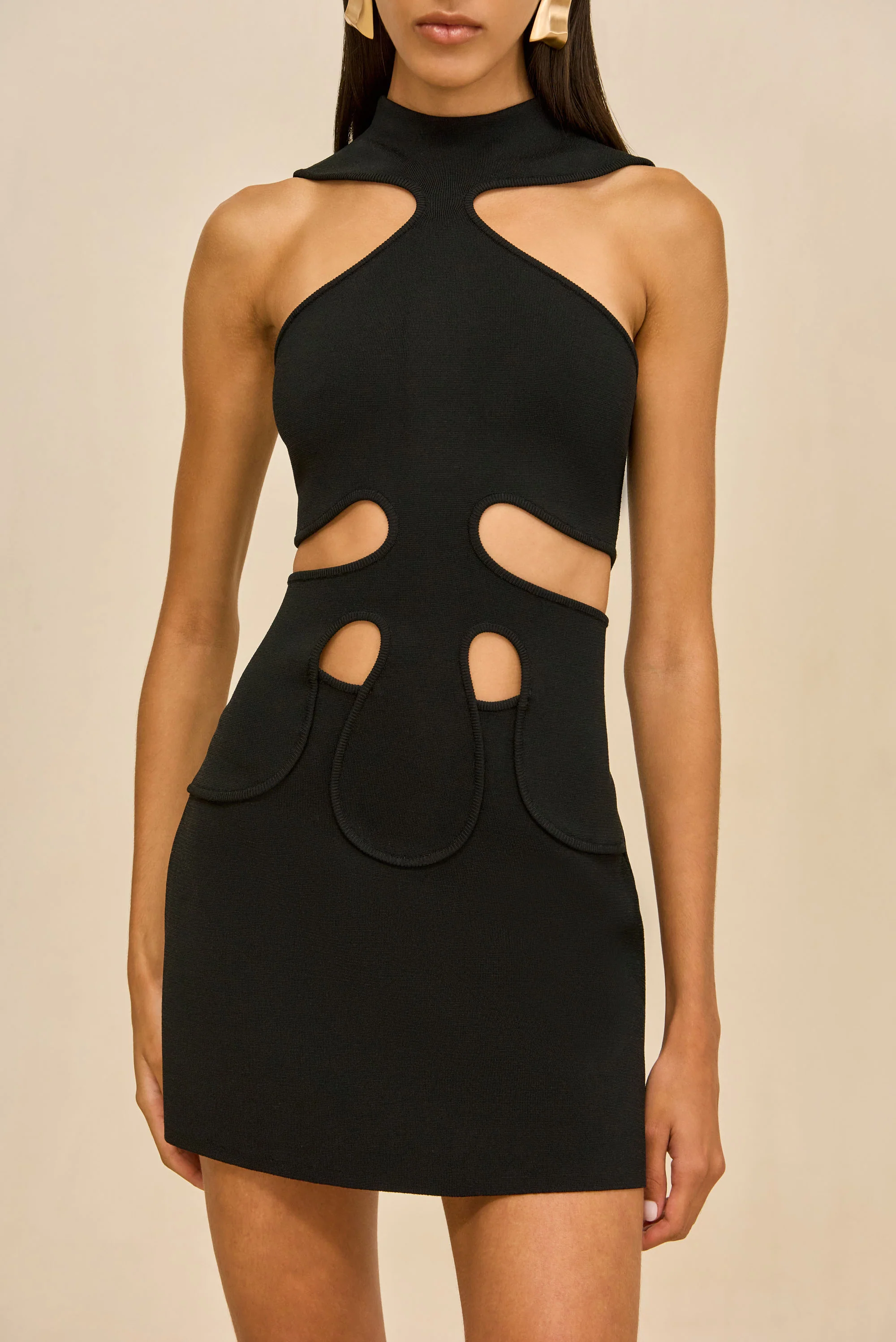 LILLIE KNIT DRESS - BLACK - Image 3