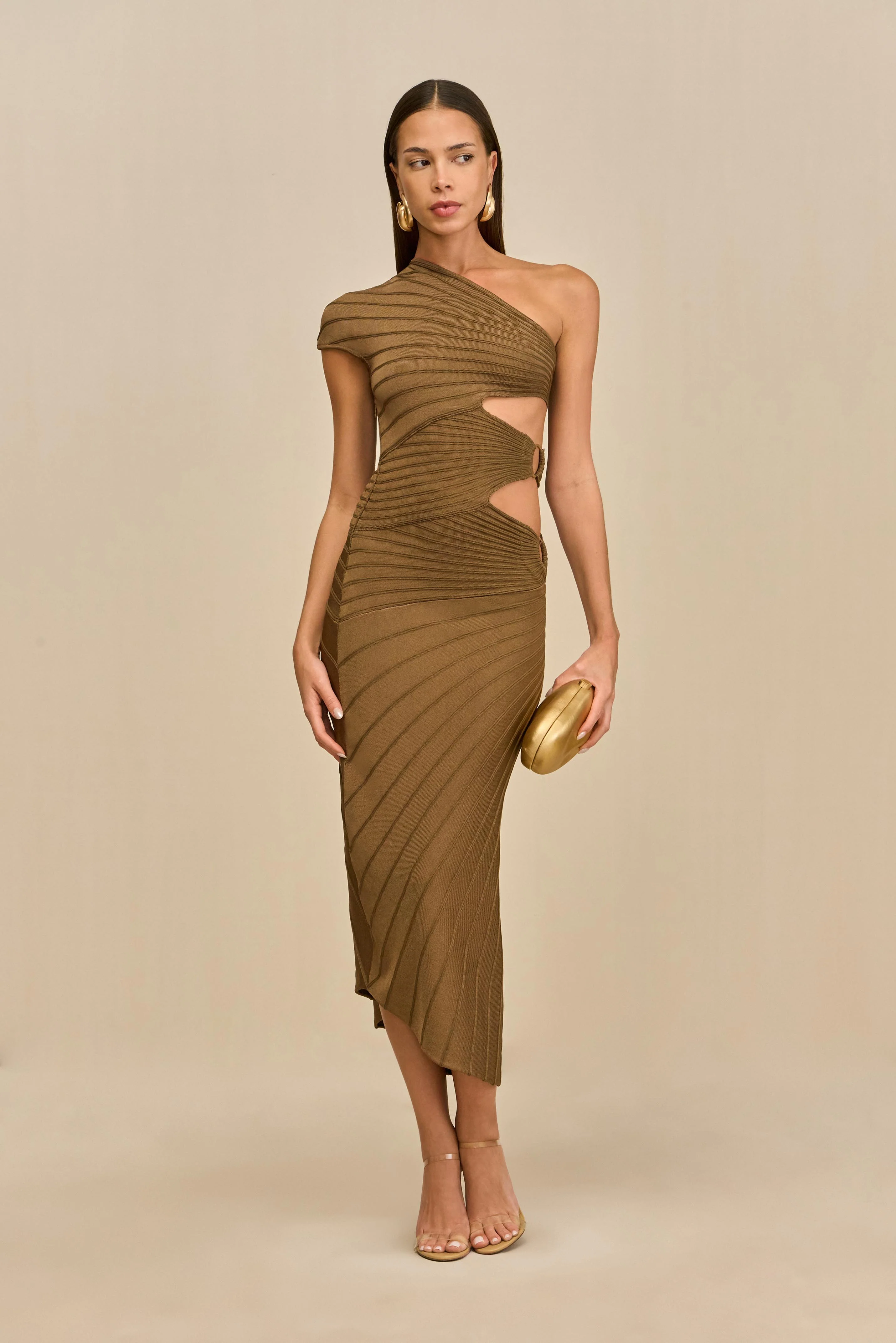 LURENZ KNIT DRESS - AFFOGATO - Image 5