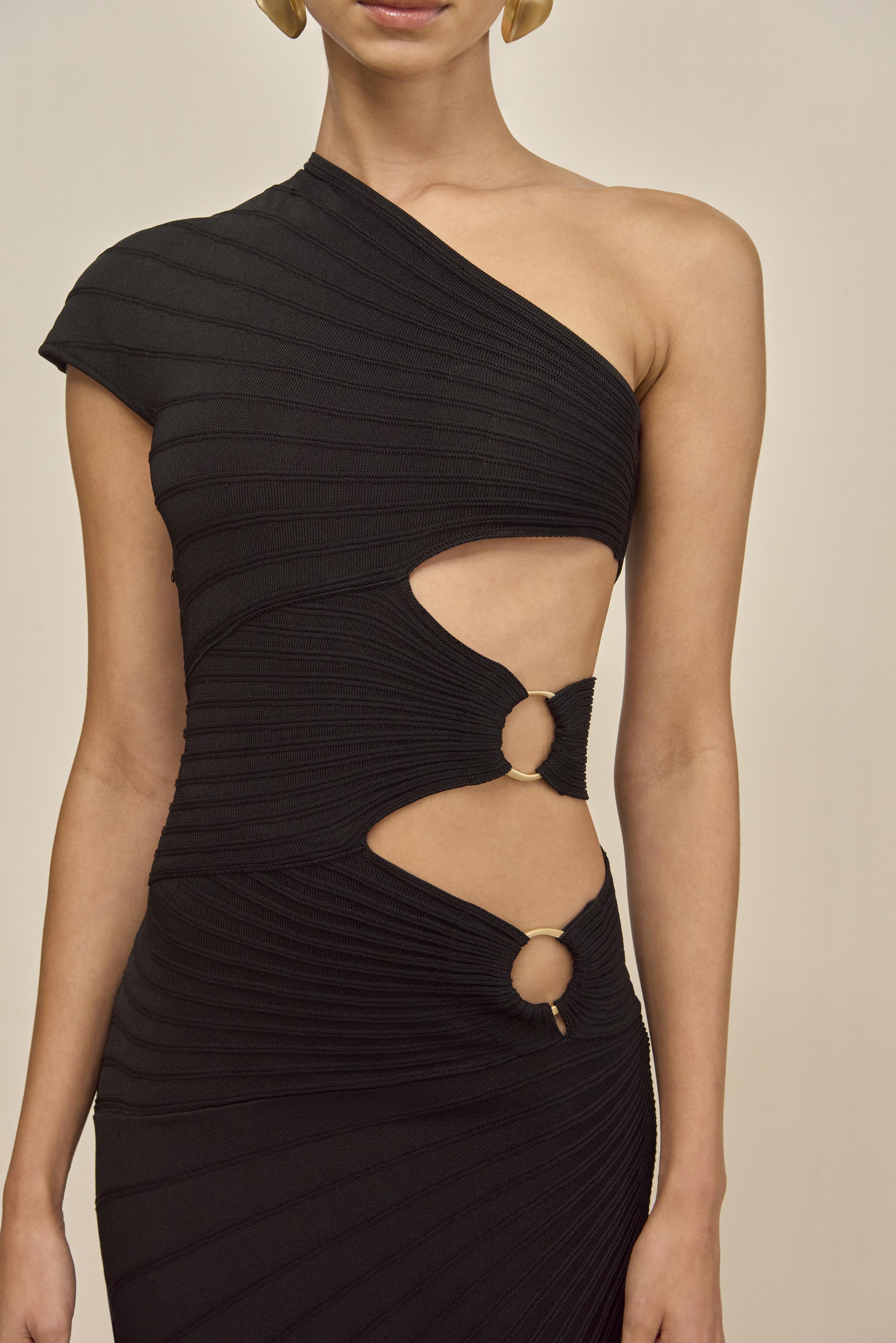 LURENZ KNIT DRESS - BLACK - Image 2