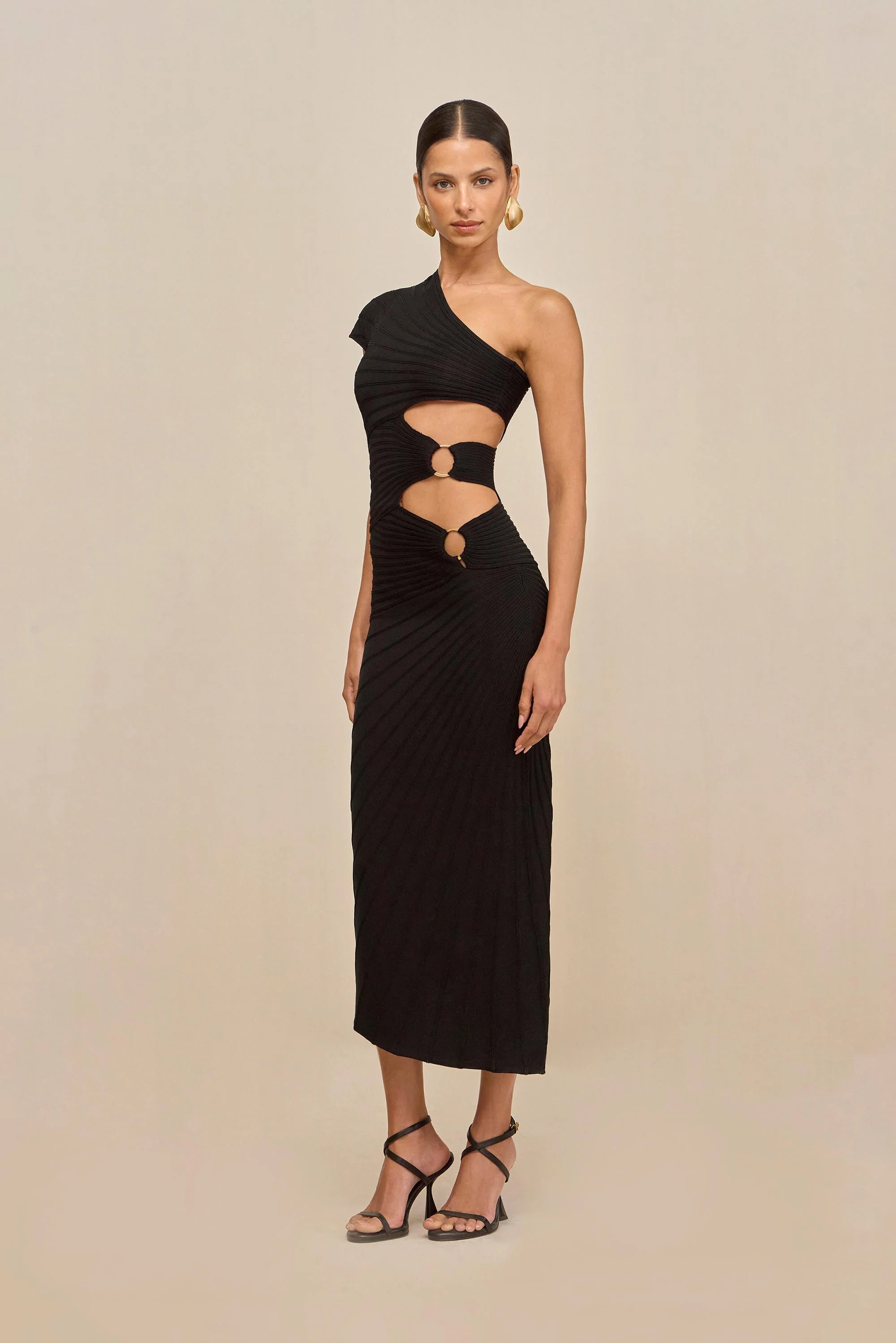 LURENZ KNIT DRESS - BLACK - Image 3