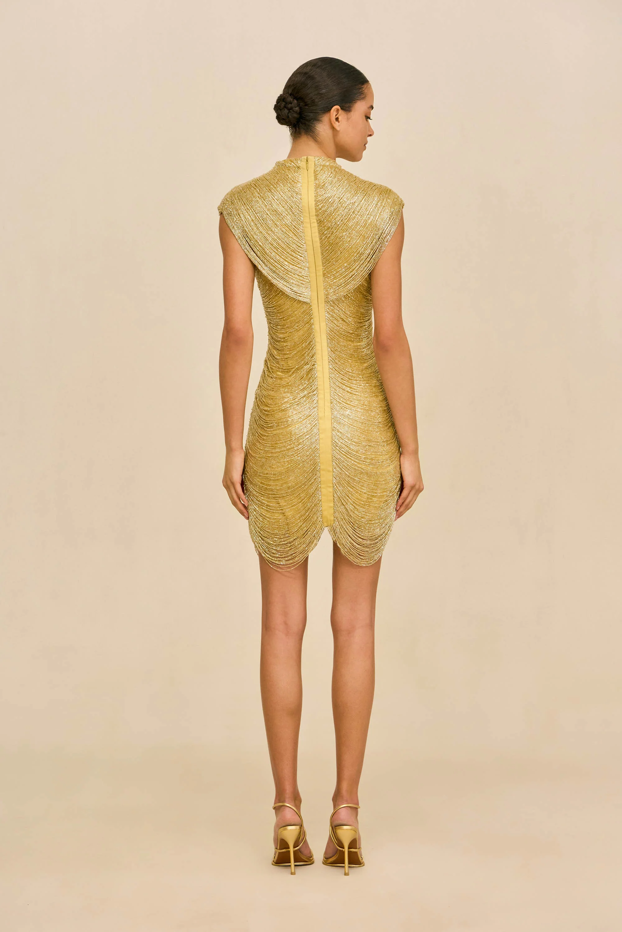 LYON DRESS - LIGHT GOLD - Image 6