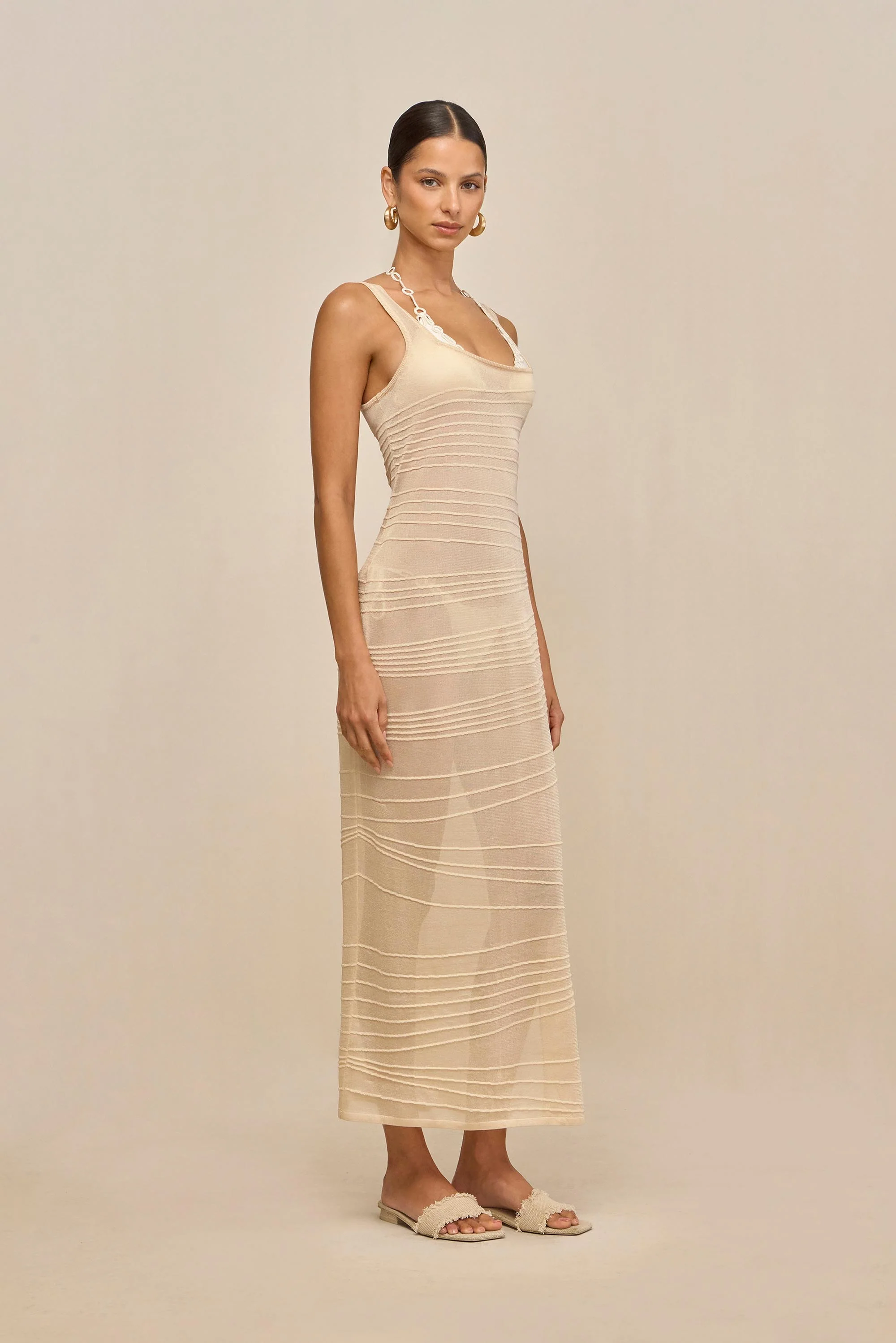 MAI KNIT COVERUP DRESS - BEACH - Image 4