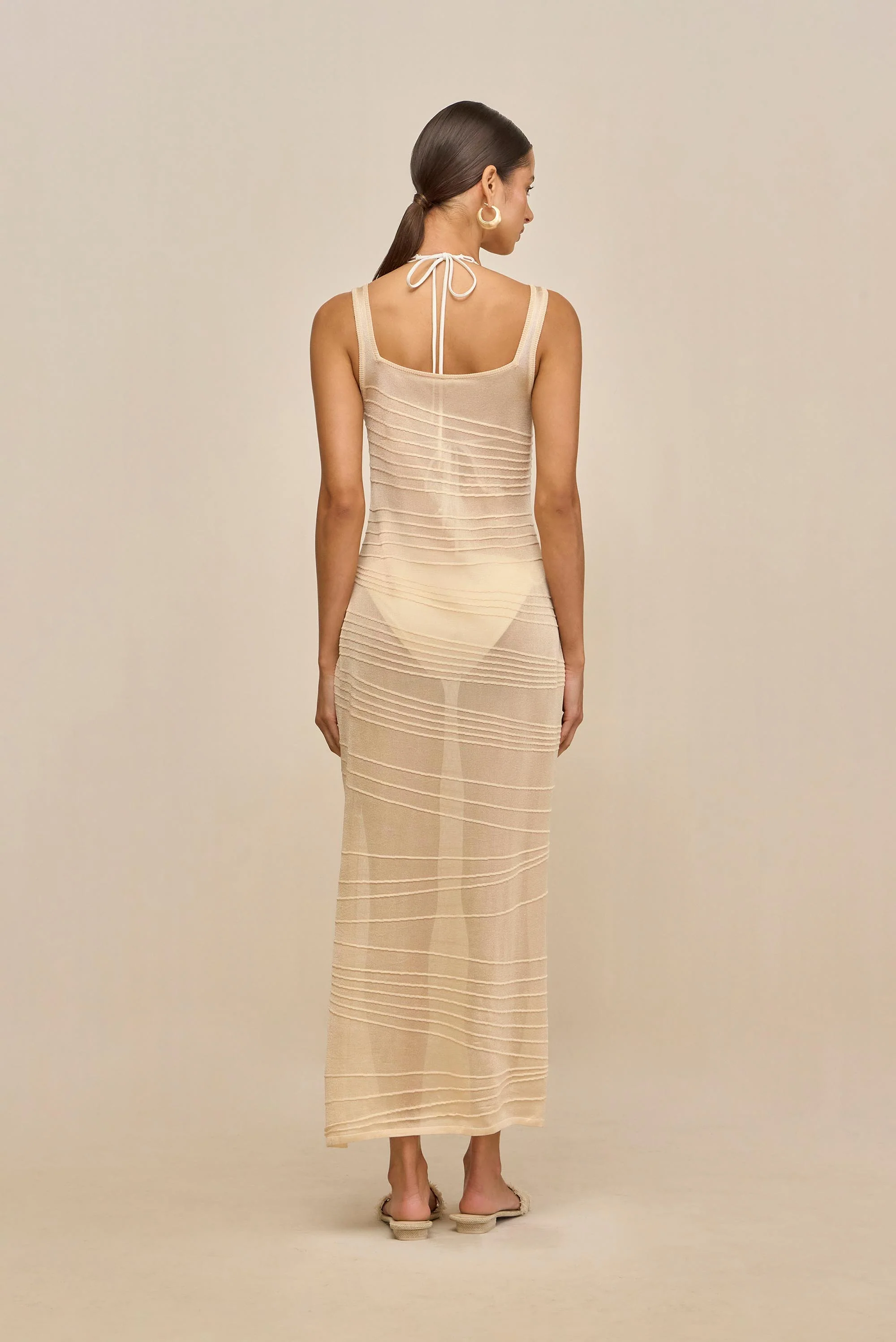 MAI KNIT COVERUP DRESS - BEACH - Image 5
