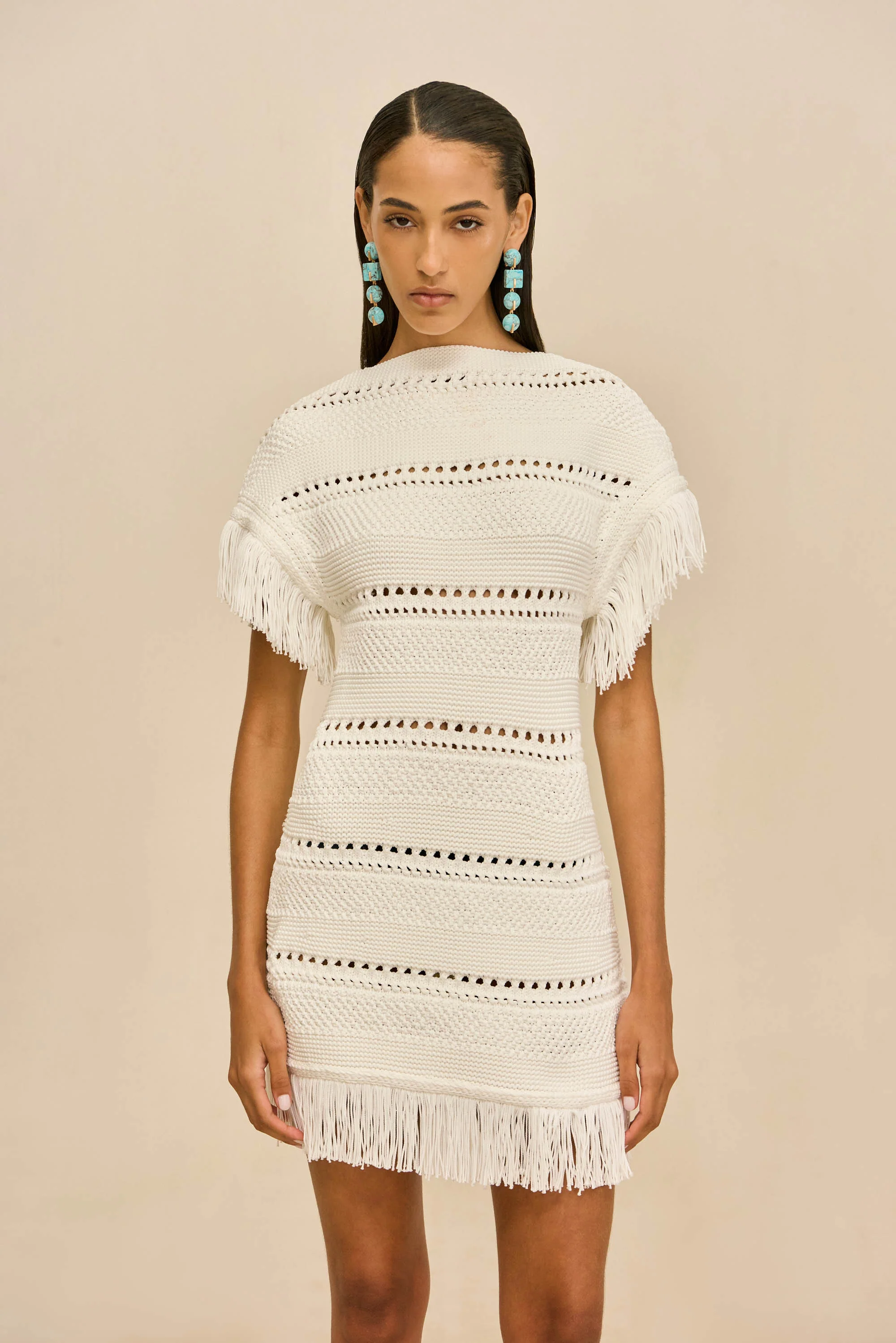 MAREN KNIT DRESS - OFF WHITE
