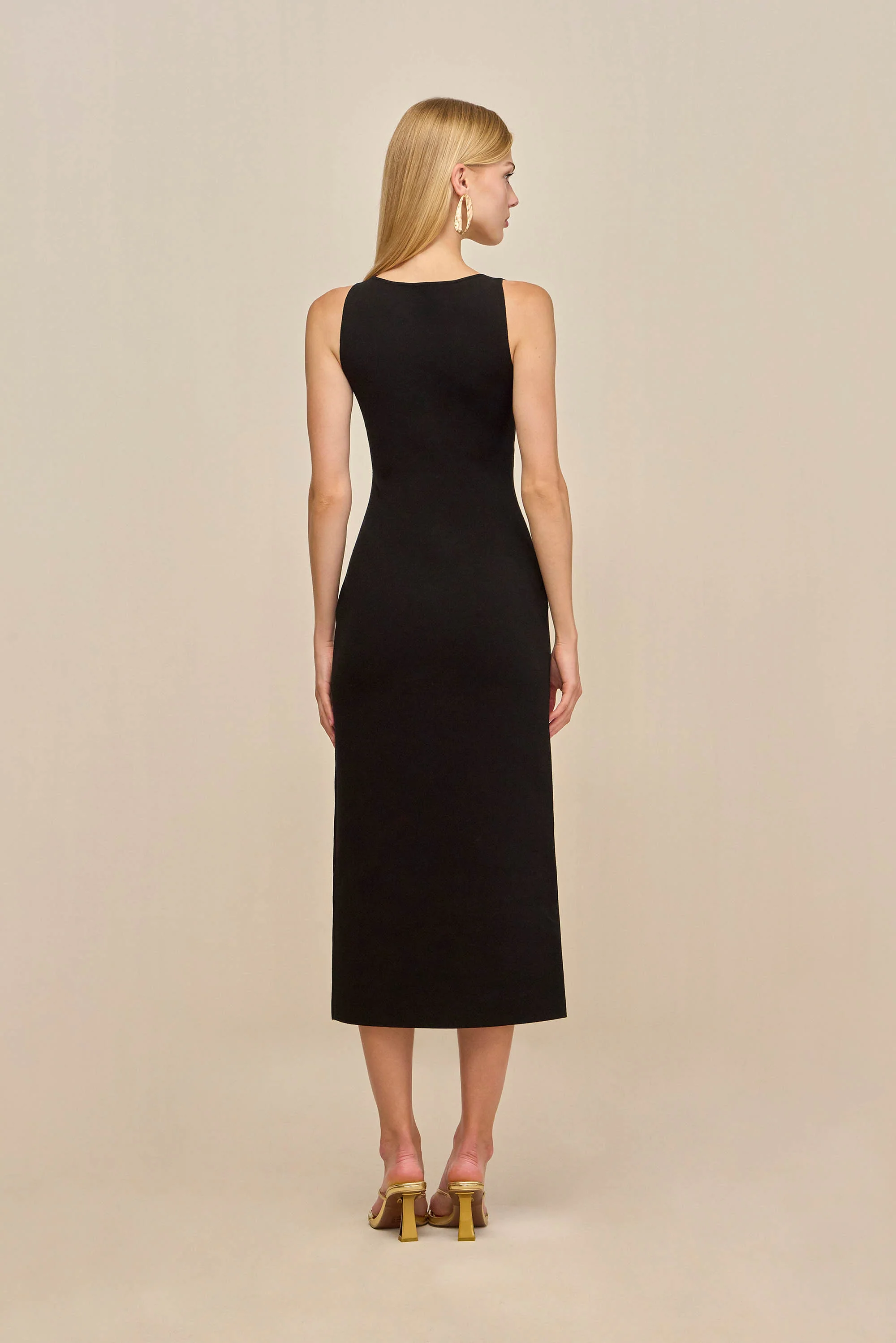 MARLA KNIT DRESS - BLACK - Image 4