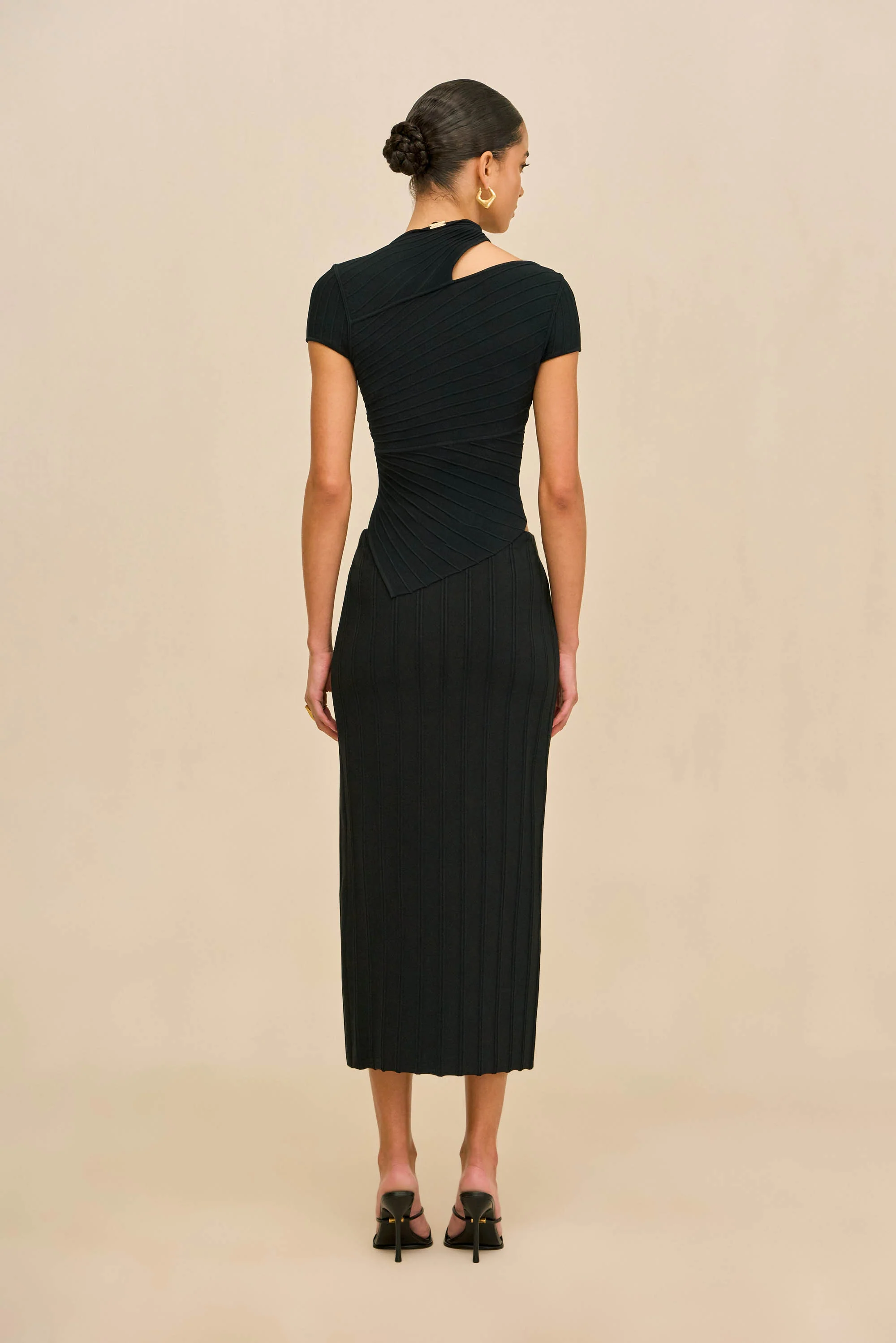 MARLINE KNIT SKIRT - BLACK - Image 4