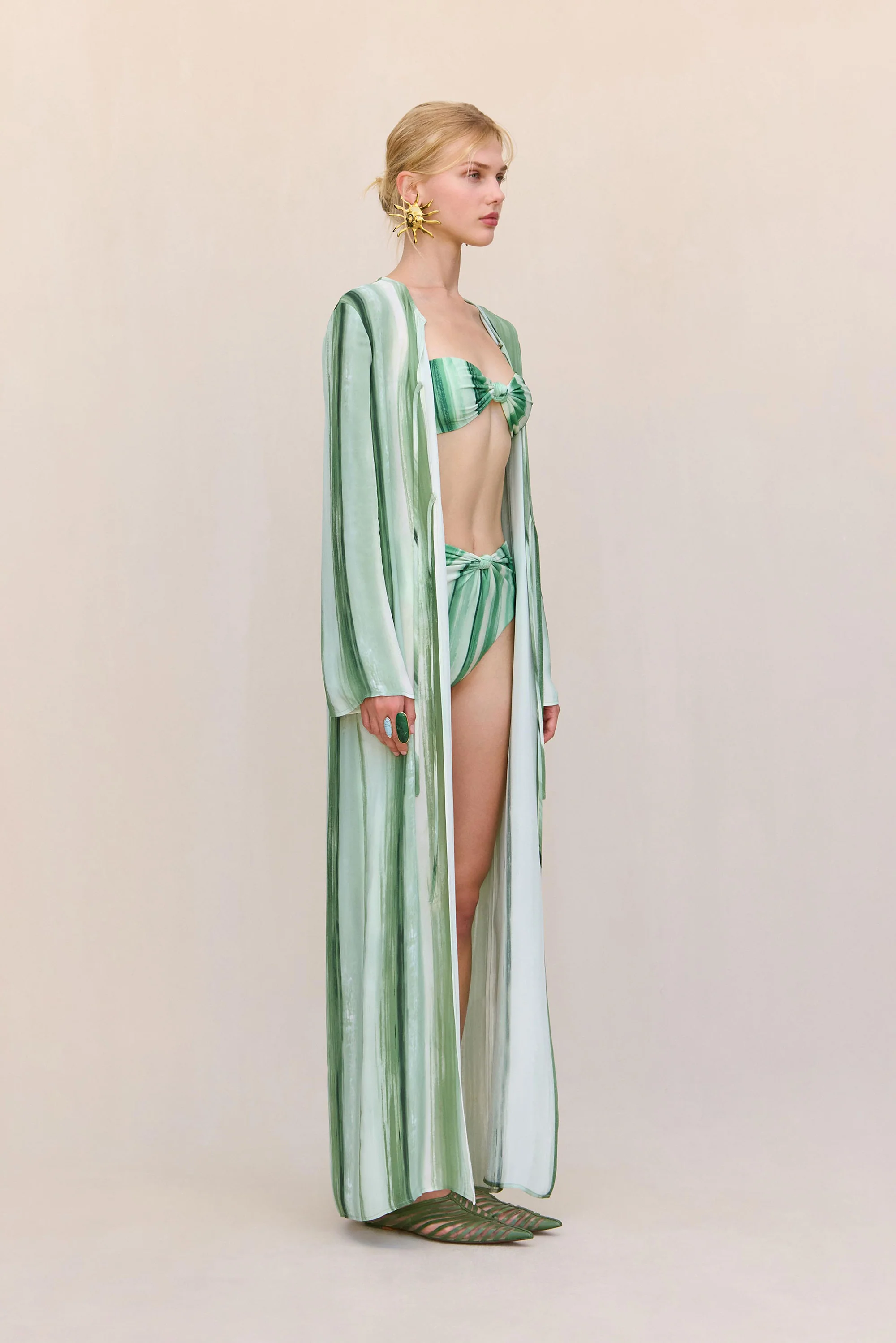 MENDEL DUSTER - CALLA LILY PAINTED STRIPE - Image 3
