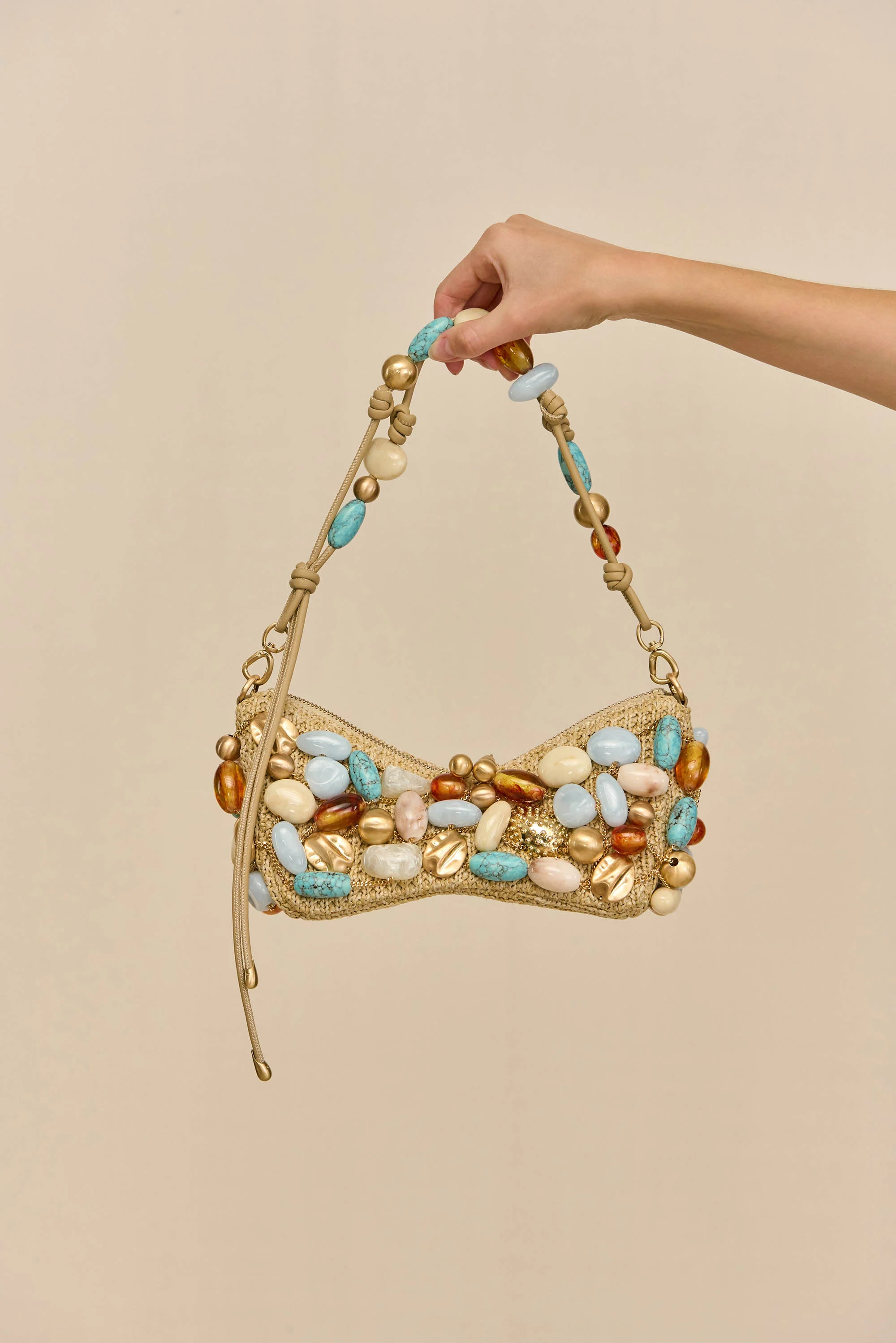 MERCIER MINI SHOULDER BAG - IBIZA TURQUOISE BAUBLE MULTI - Image 3
