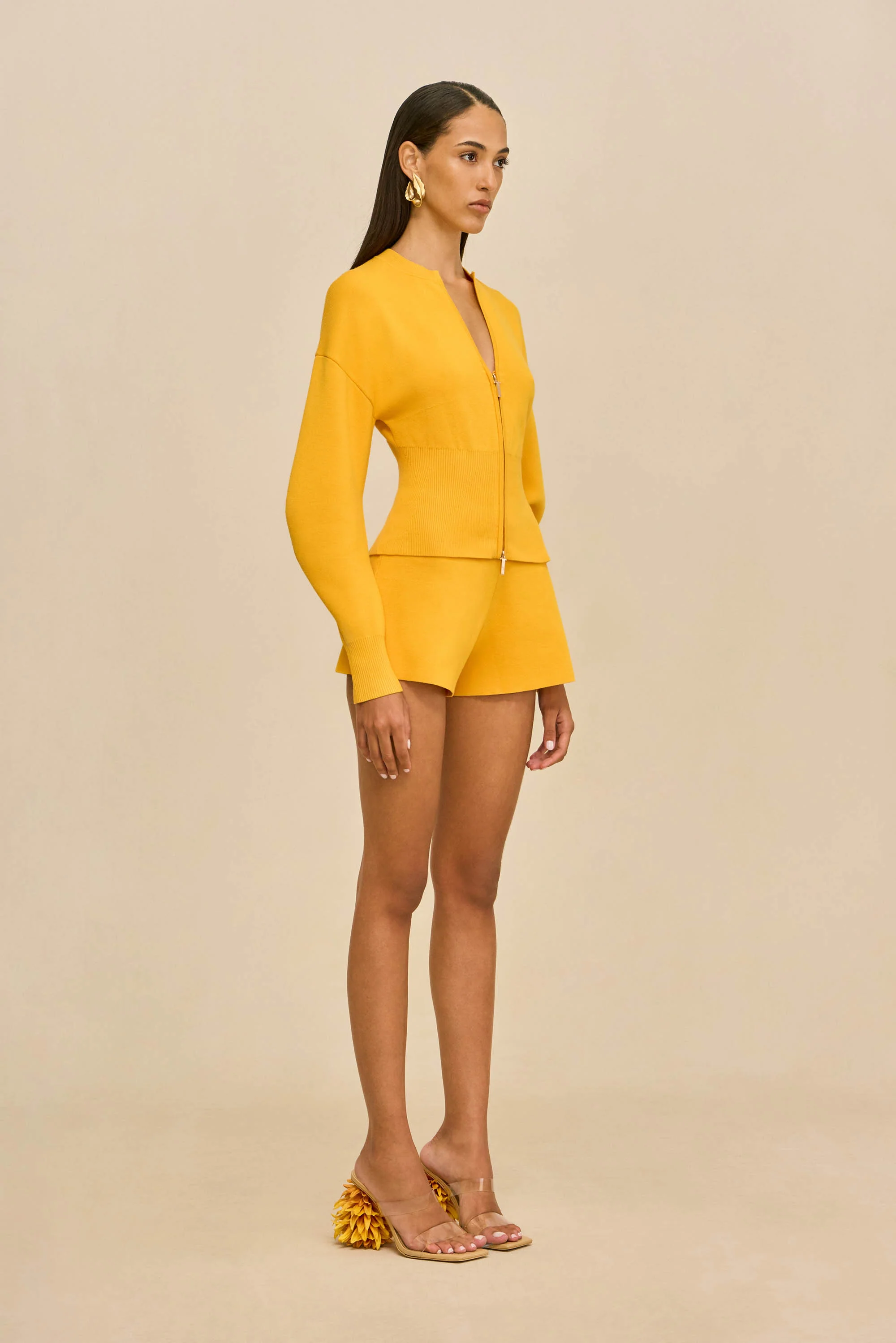 MONROE KNIT CARDIGAN - MARIGOLD - Image 3