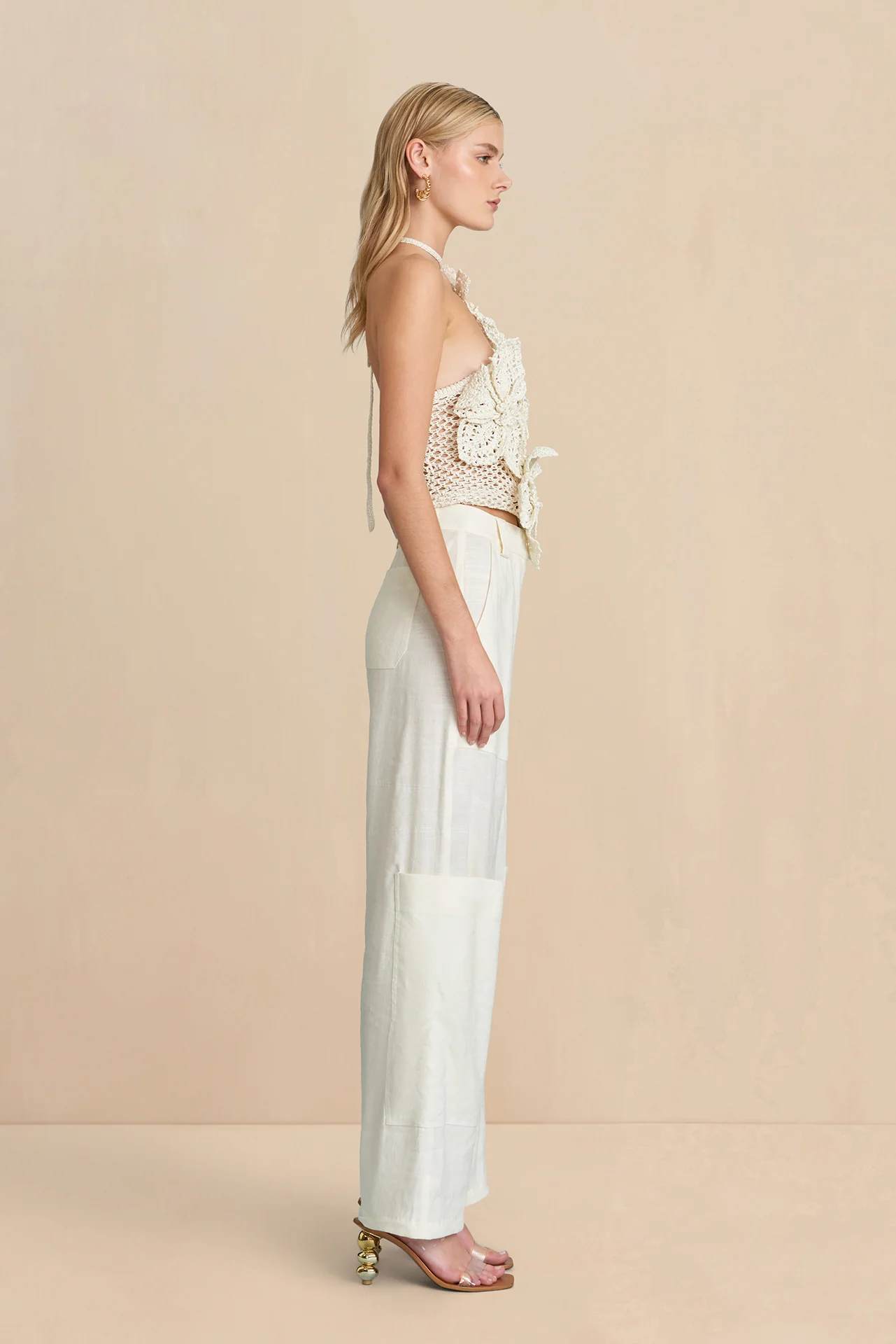 NAZANIN CROCHET TOP - OFF WHITE - Image 3