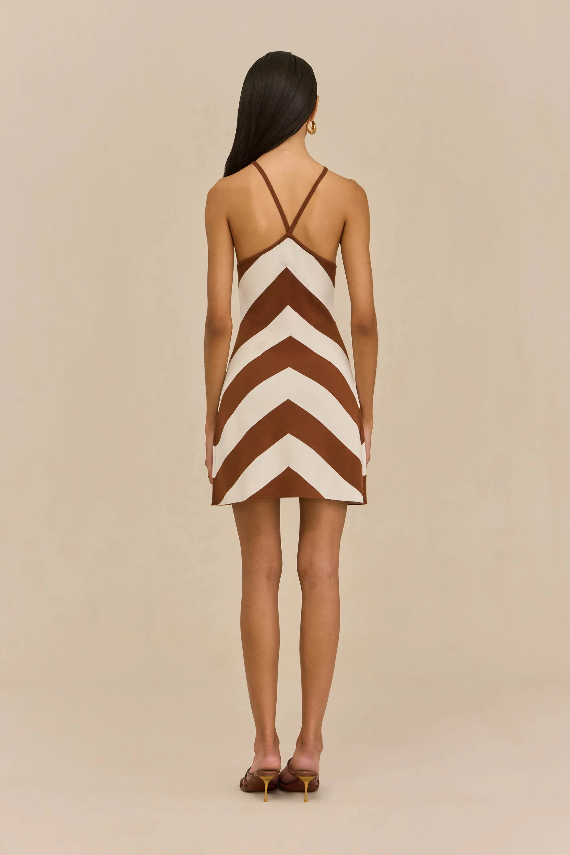 NELSON KNIT DRESS - LARGE SADDLE STRIPE - Image 5