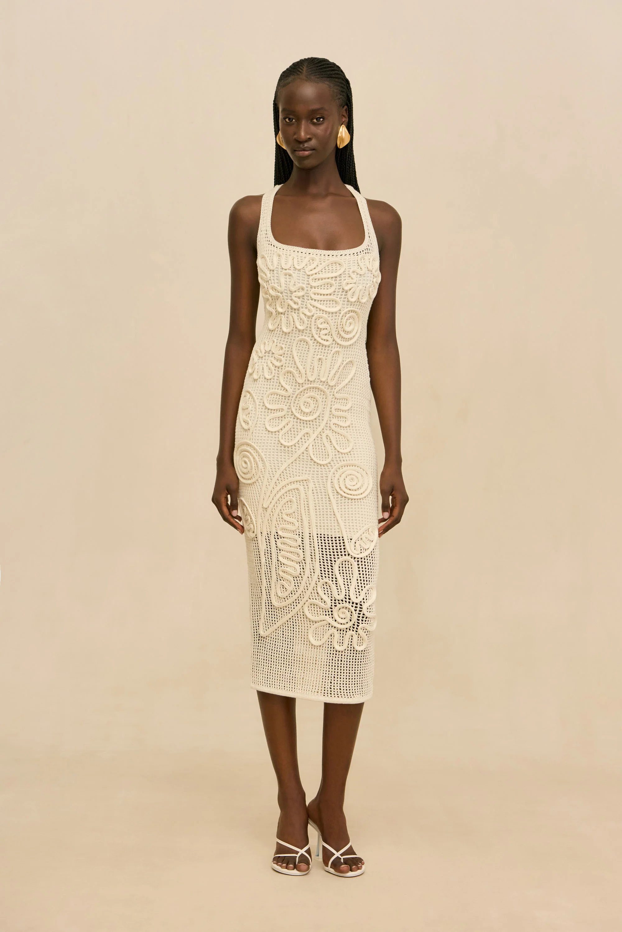 NISSA KNIT DRESS - OFF WHITE