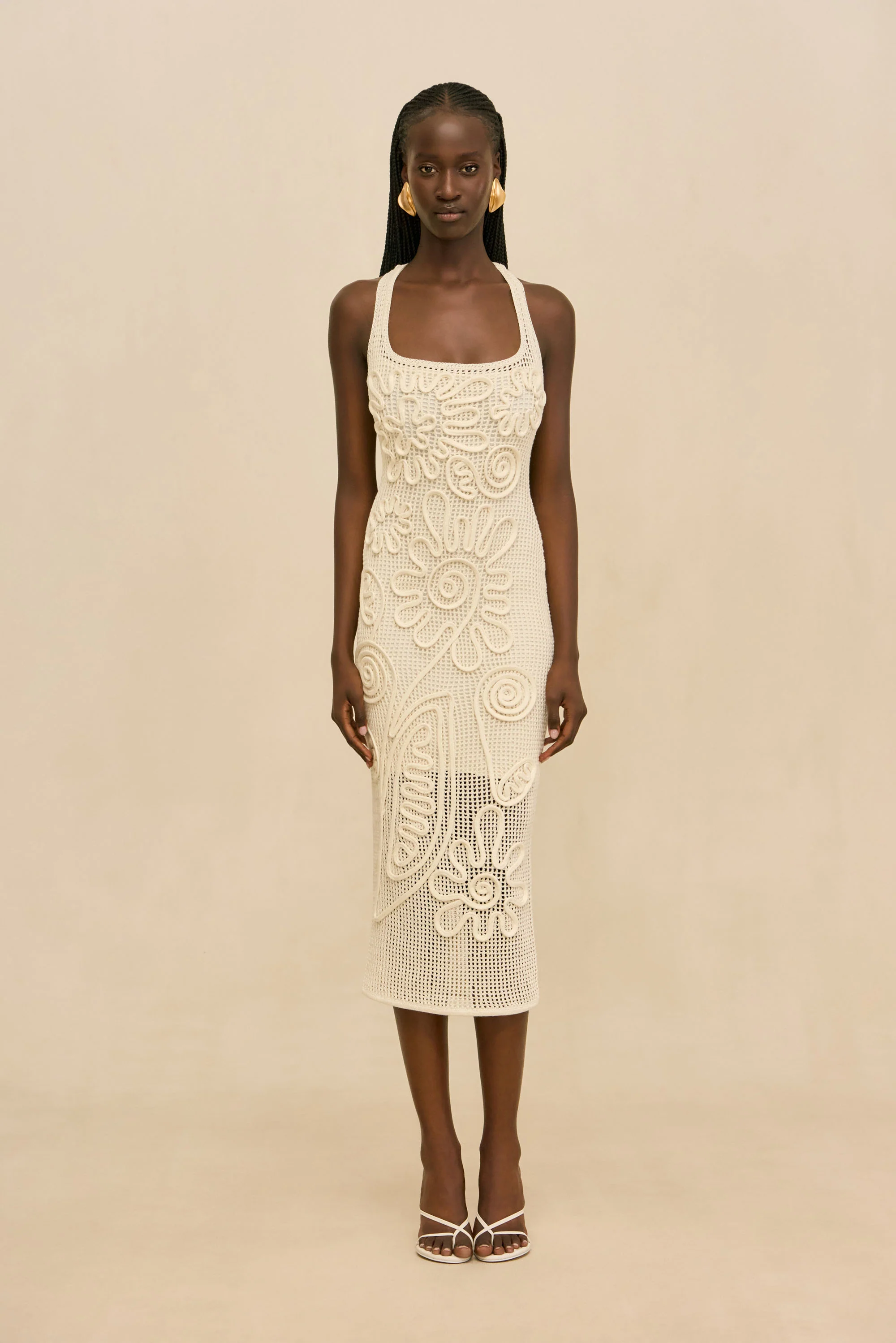 NISSA KNIT DRESS - OFF WHITE - Image 2