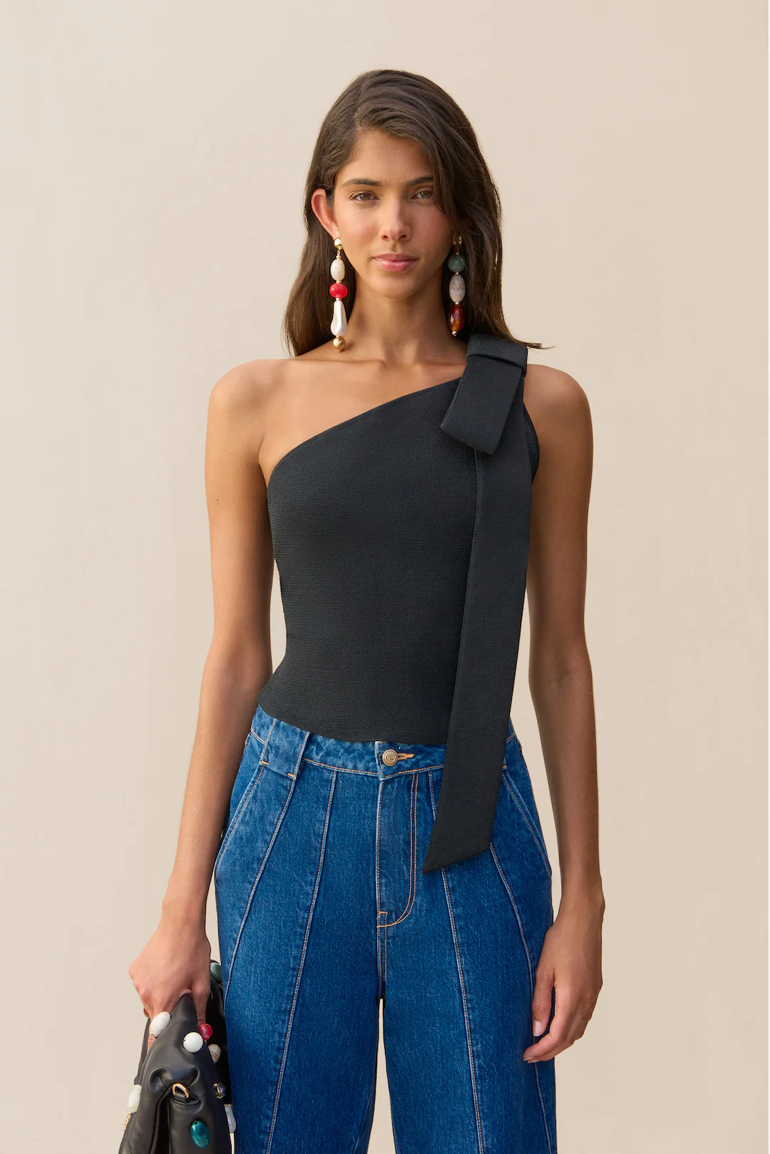 NOMI KNIT TOP - BLACK - Image 4