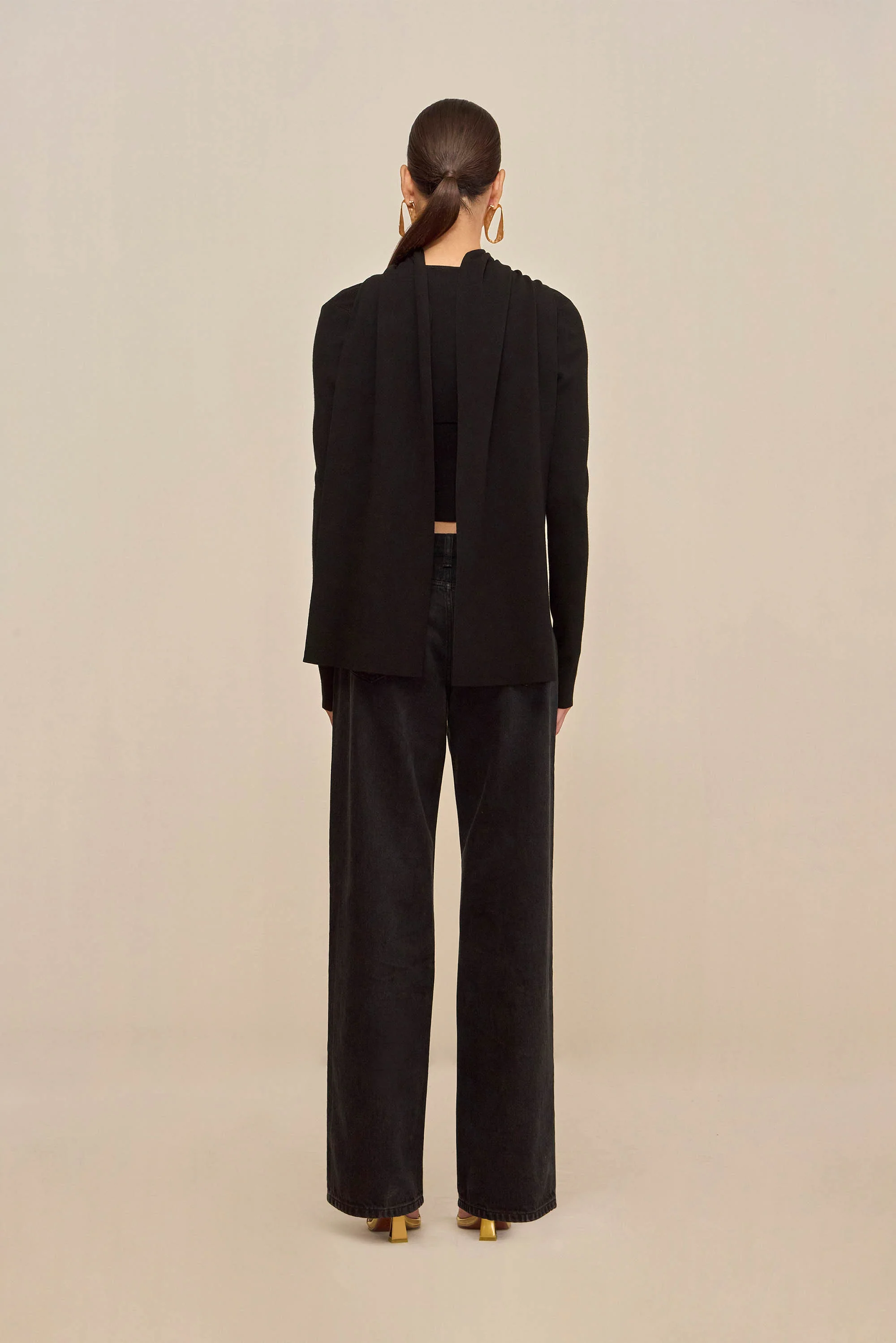 ONIA KNIT CARDIGAN - BLACK - Image 4
