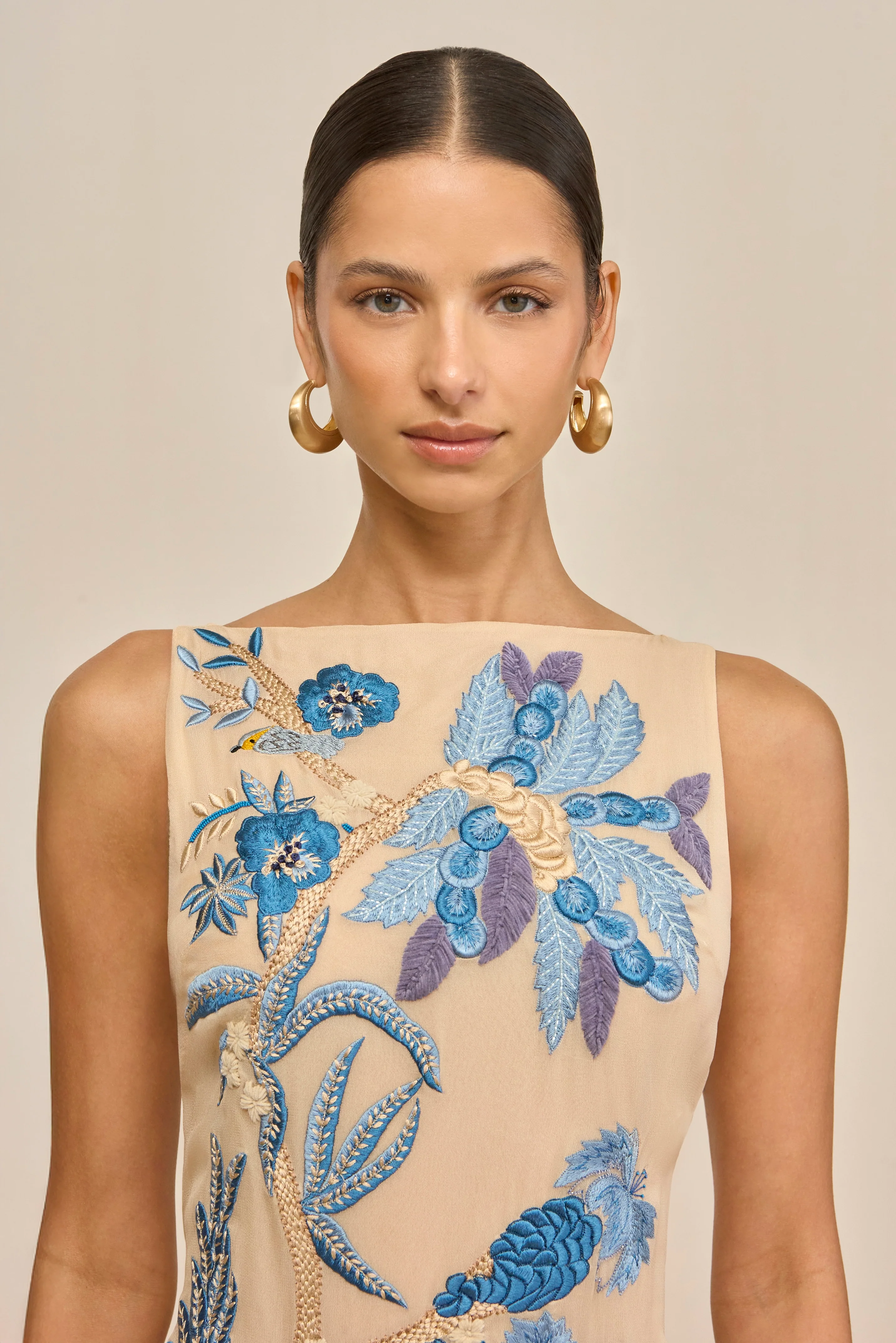 PAOLINA DRESS - DEEP LAKE MULTI - Image 3