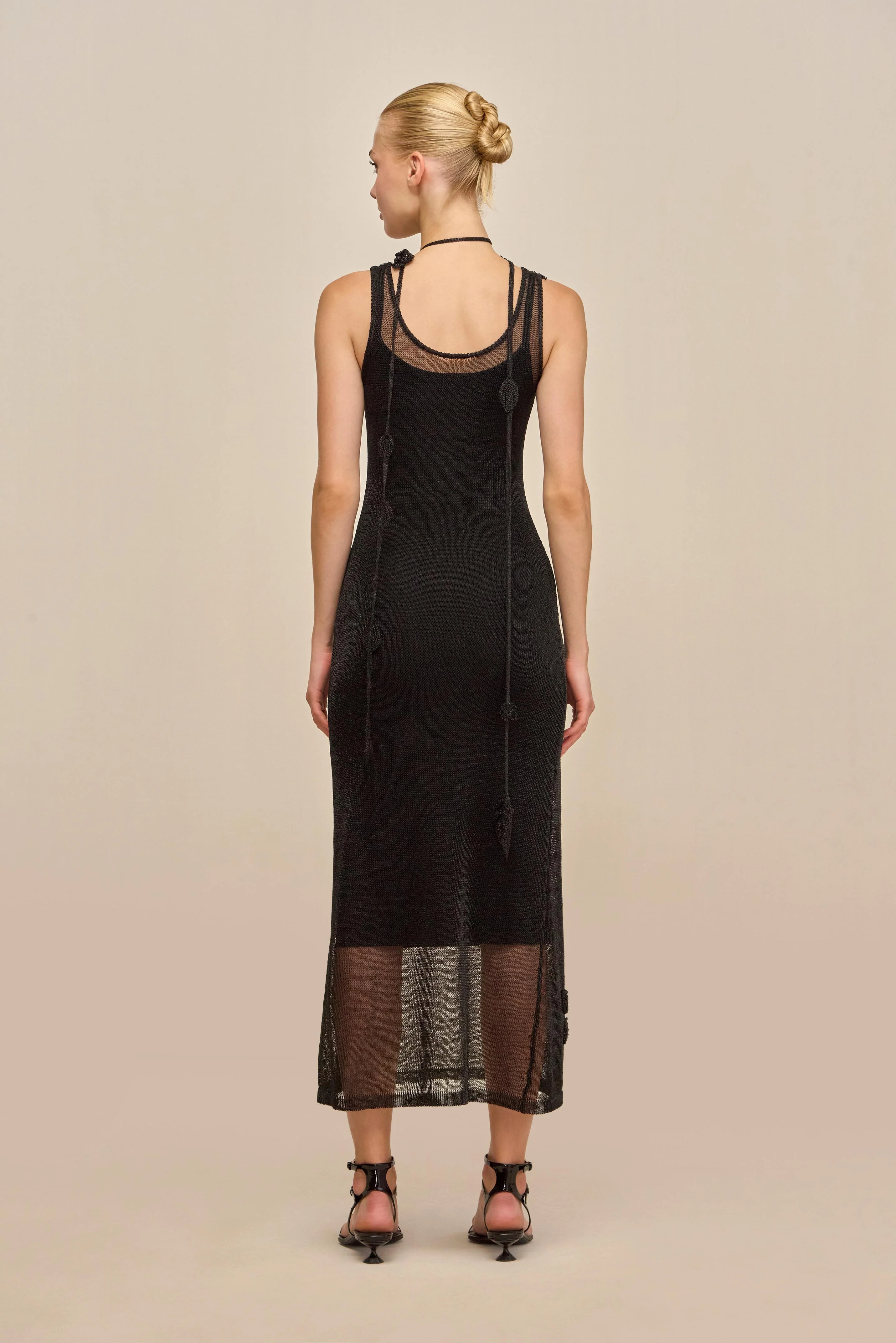 PEMMA KNIT DRESS - BLACK - Image 5