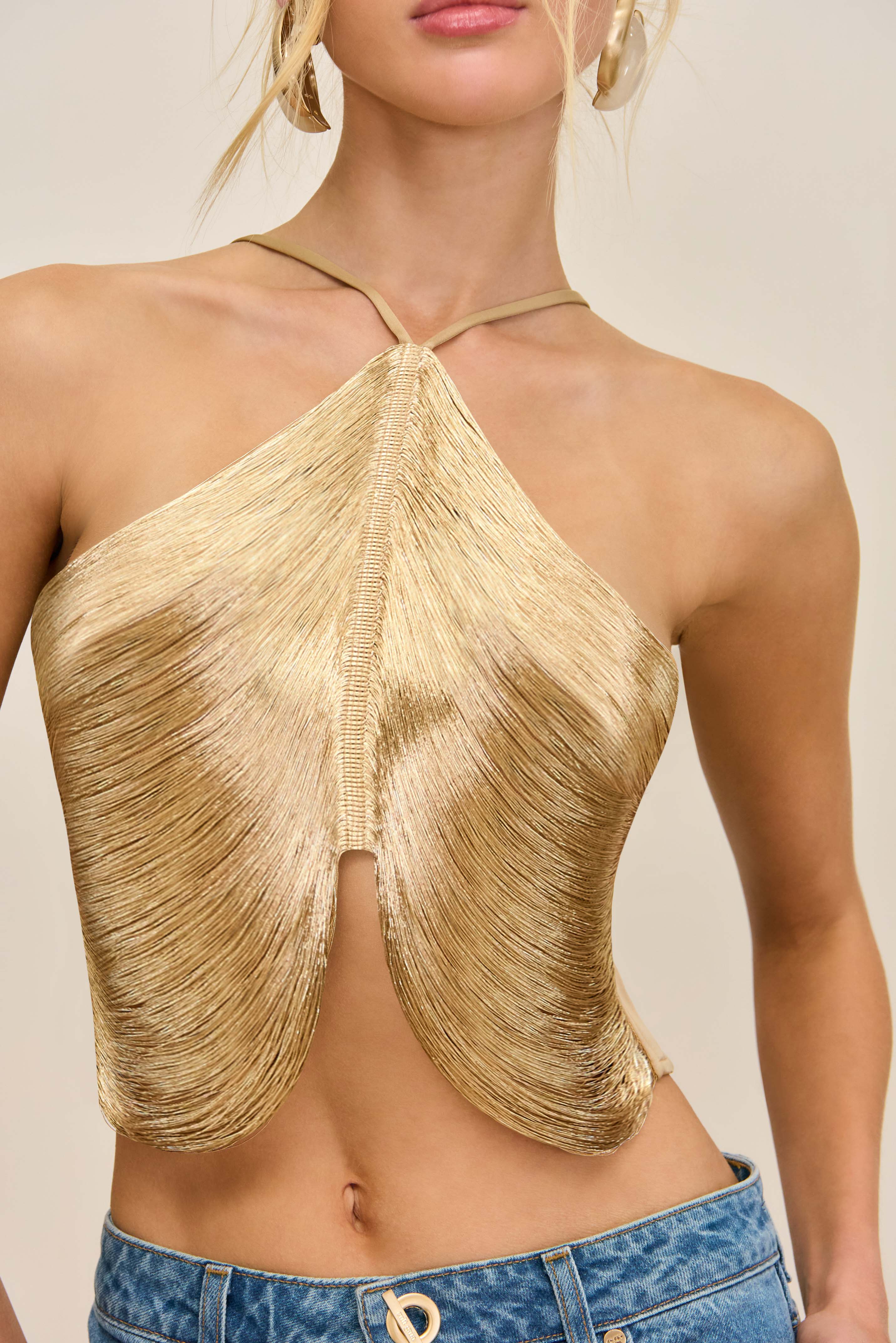 QUELLA TOP - LIGHT GOLD - Image 2