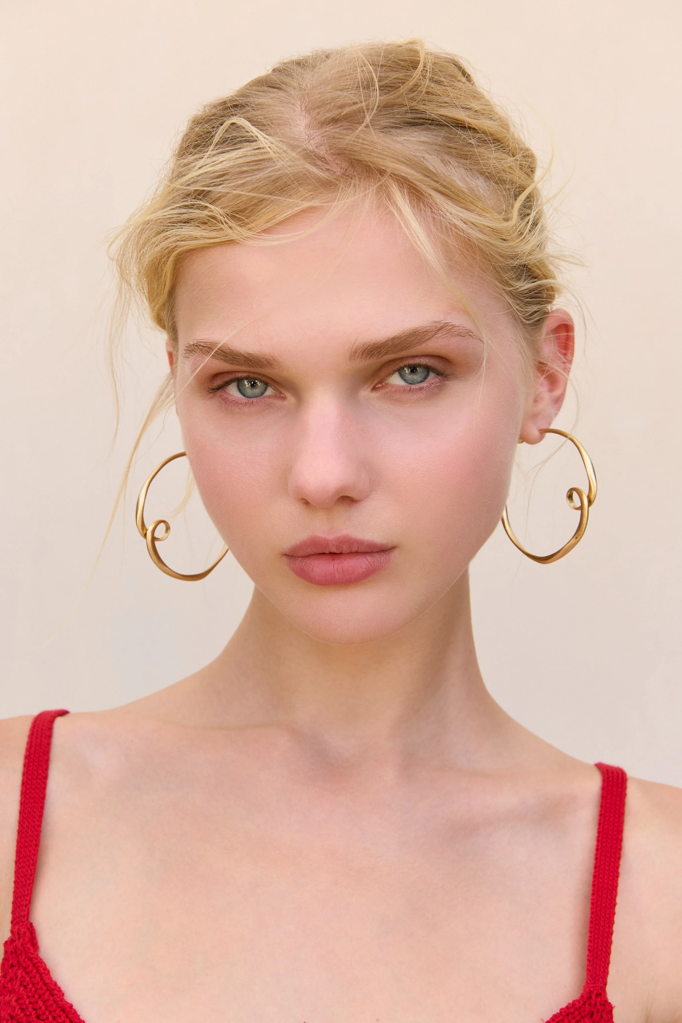 RENA EARRING - BRUSHED BRASS - Image 3