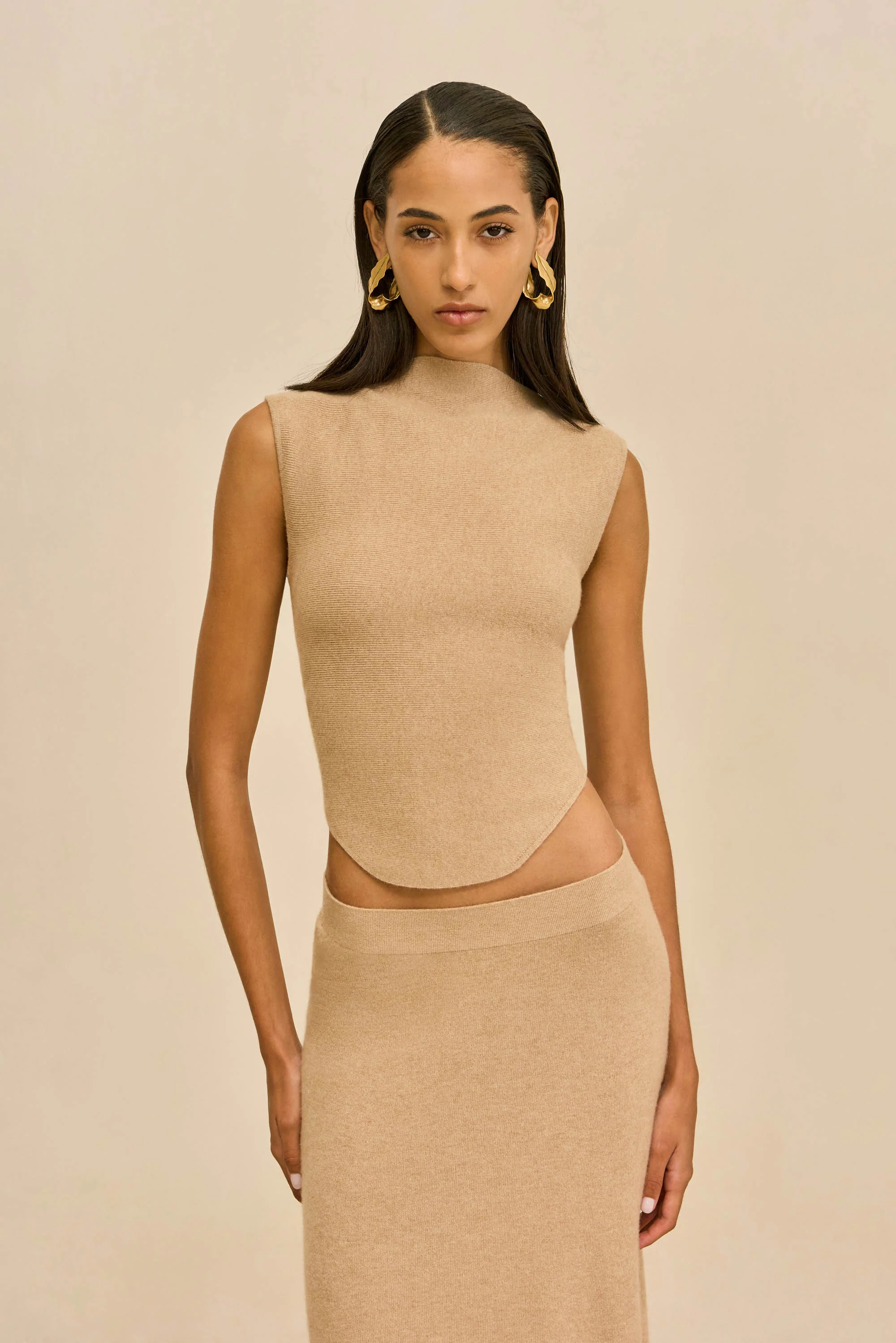 ROMMA KNIT TOP - SESAME - Image 3