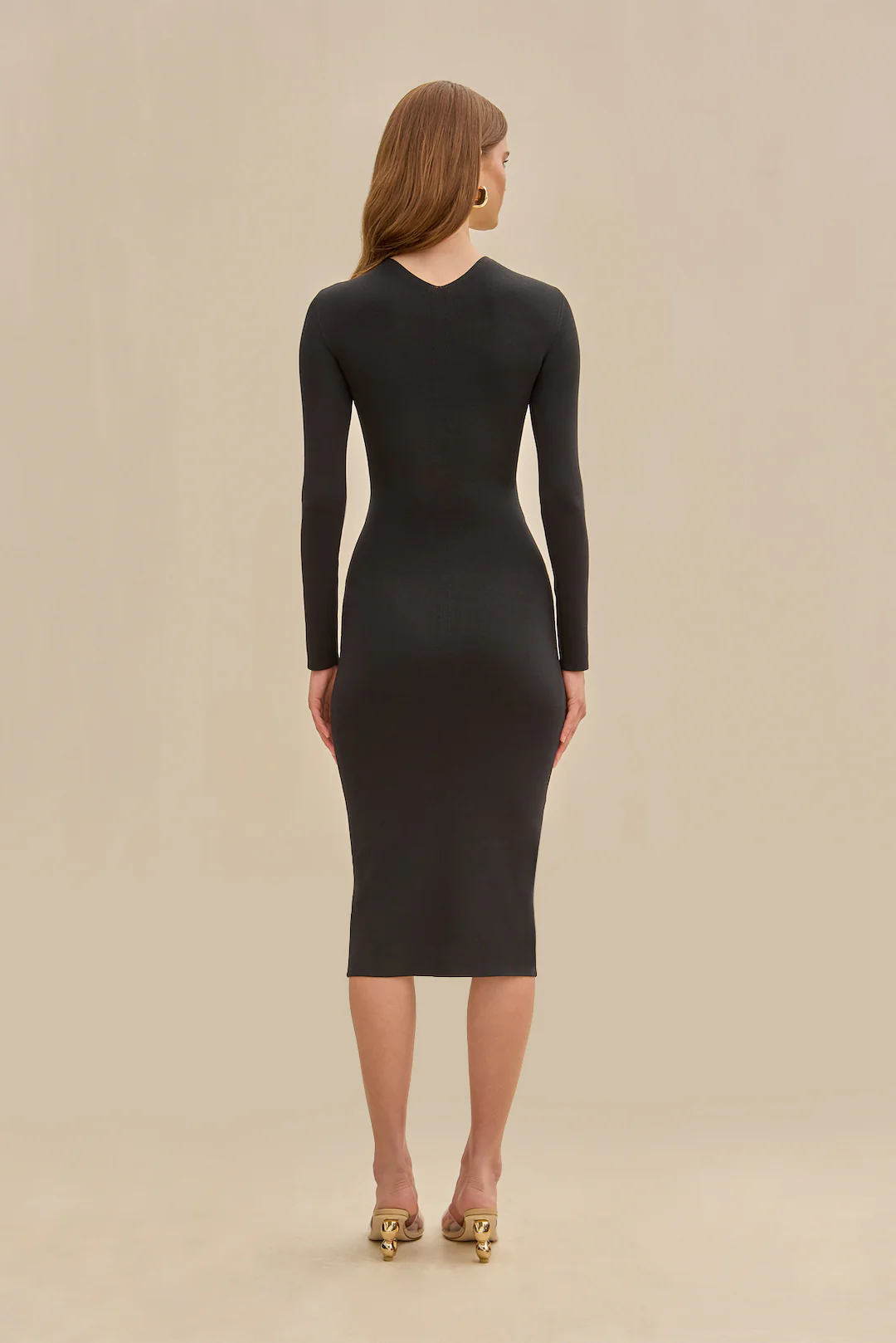 RUKSHA KNIT DRESS - BLACK - Image 5