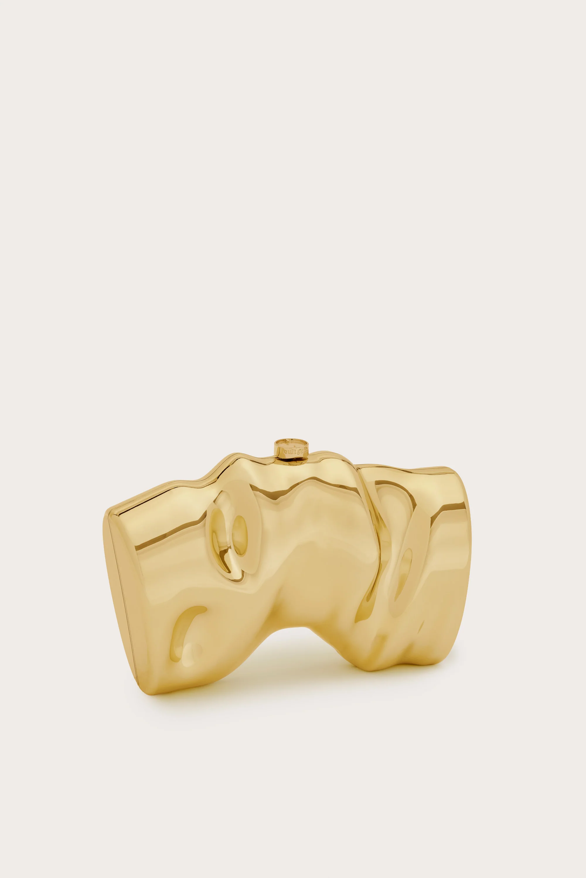SCRUNCH CLUTCH - SHINY GOLD - Image 3