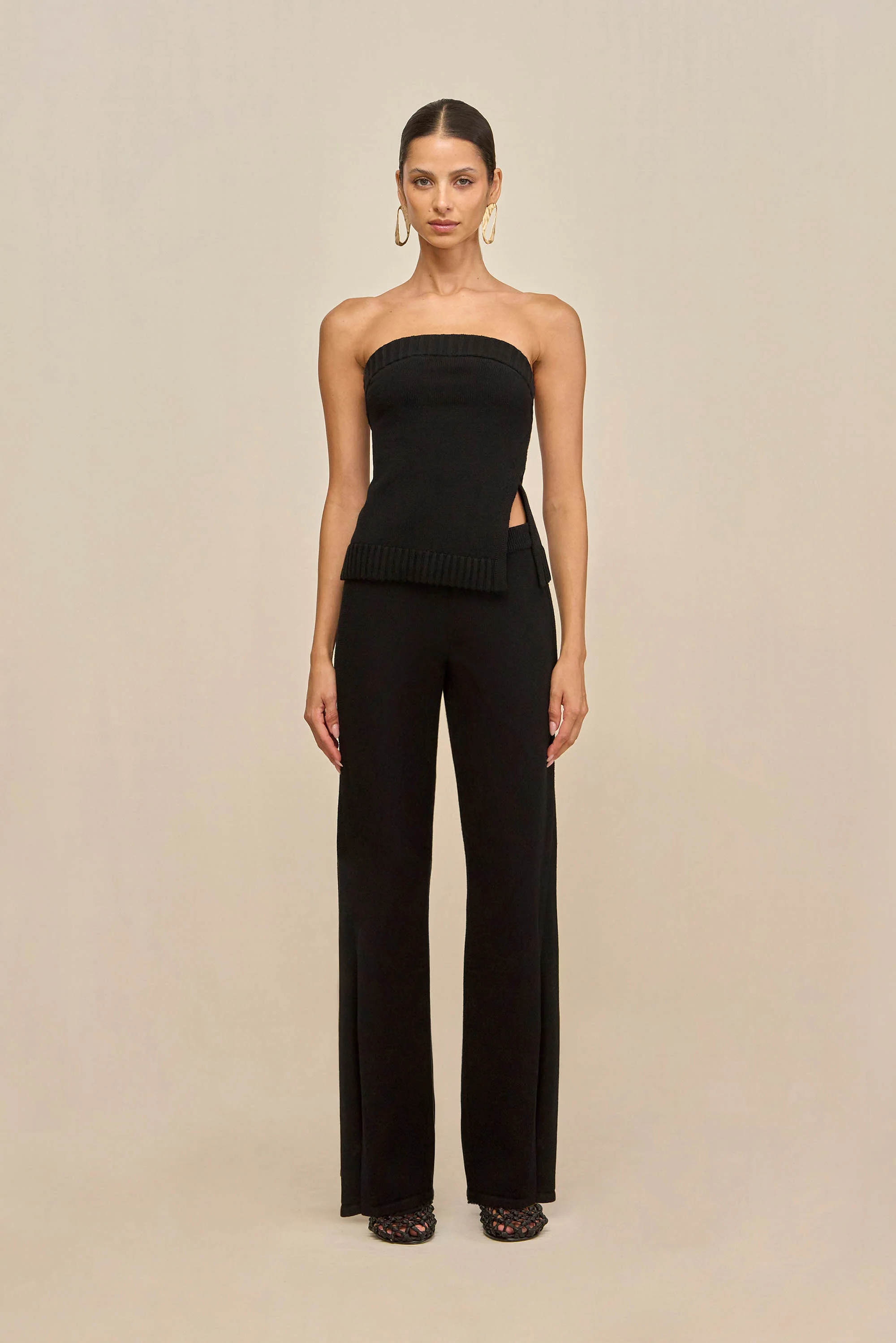 SHANE KNIT PANT - BLACK - Image 5