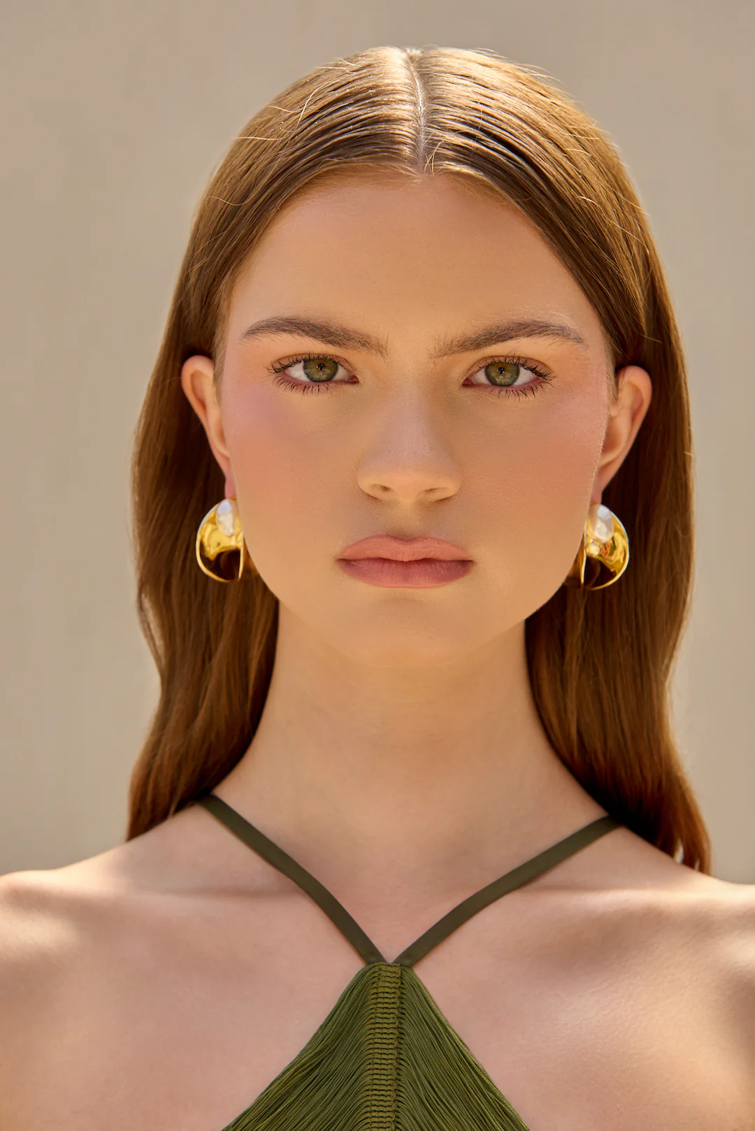 SHIRA EARRING - SHINY BRASS - Image 3