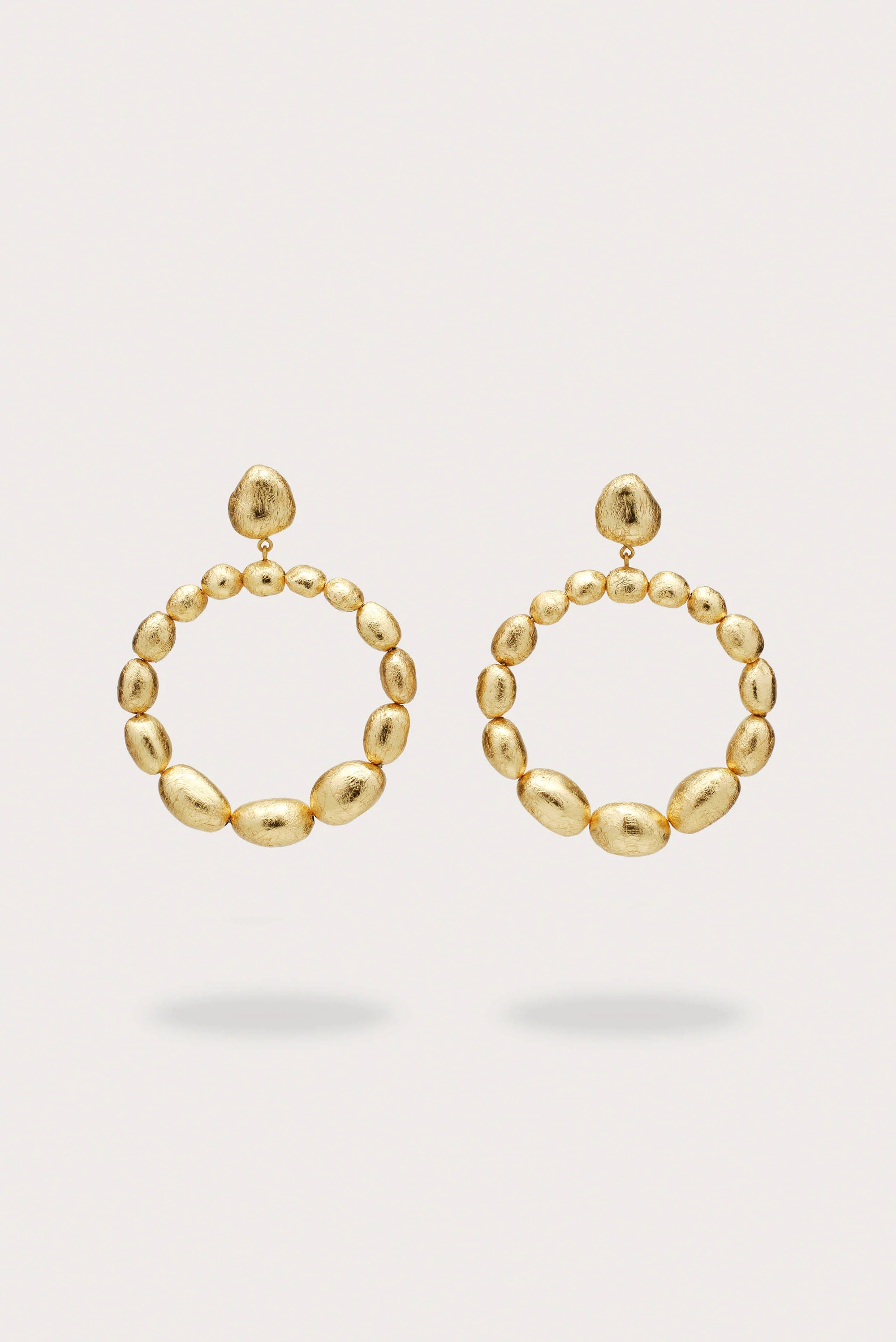 SIRA EARRING - GOLD FOILED WOOD