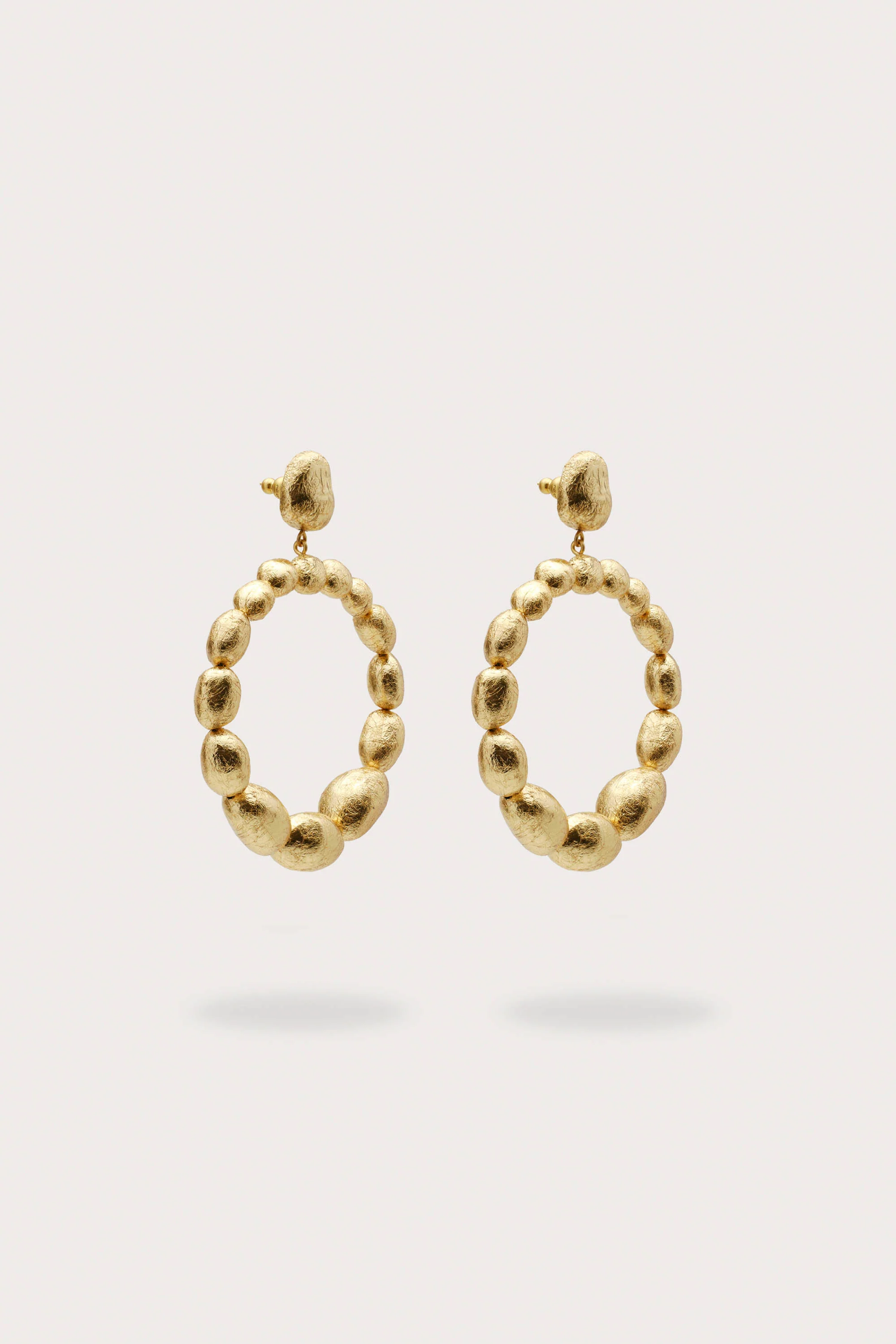 SIRA EARRING - GOLD FOILED WOOD - Image 3