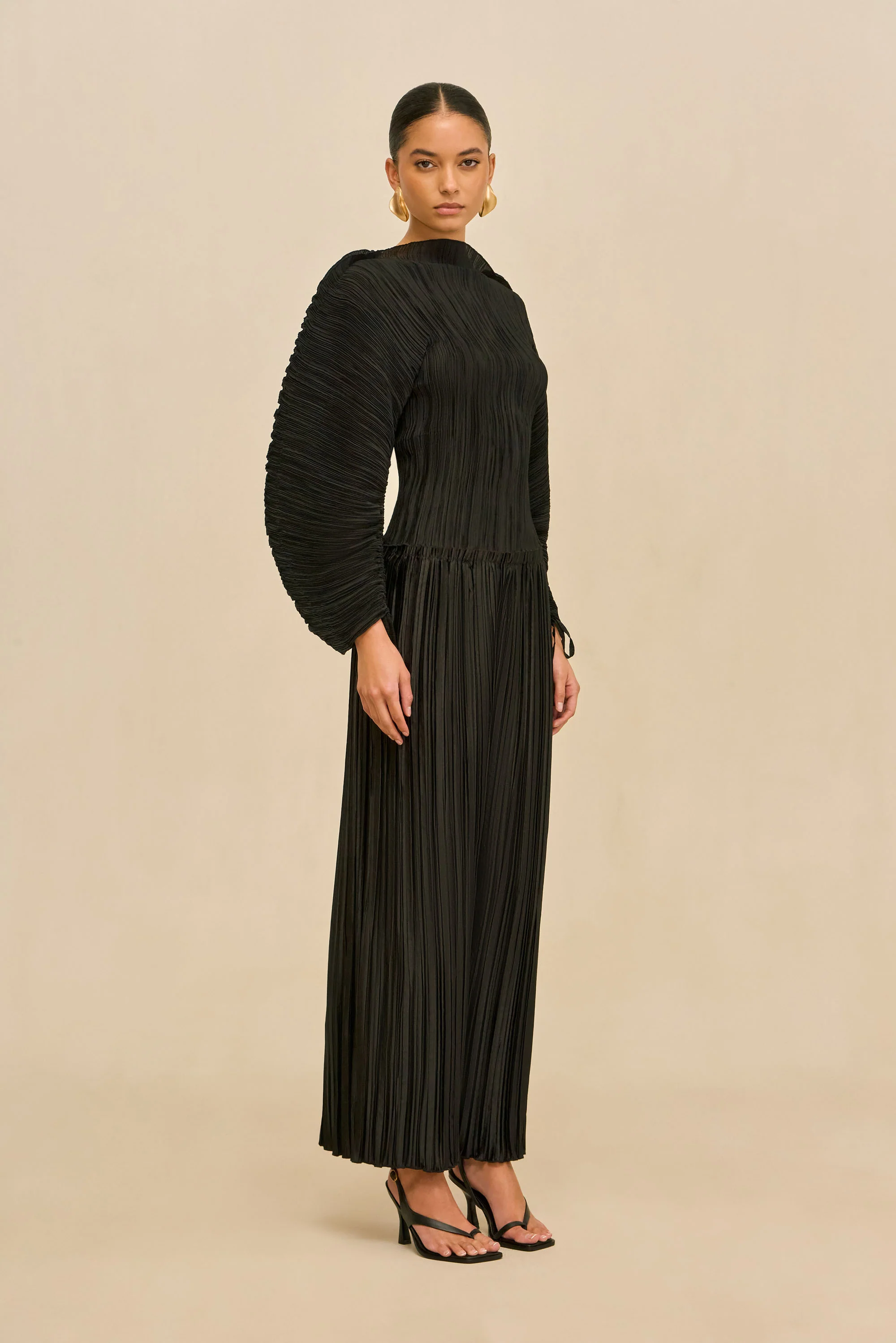 STACIE PANT - BLACK PLISSÉ - Image 4