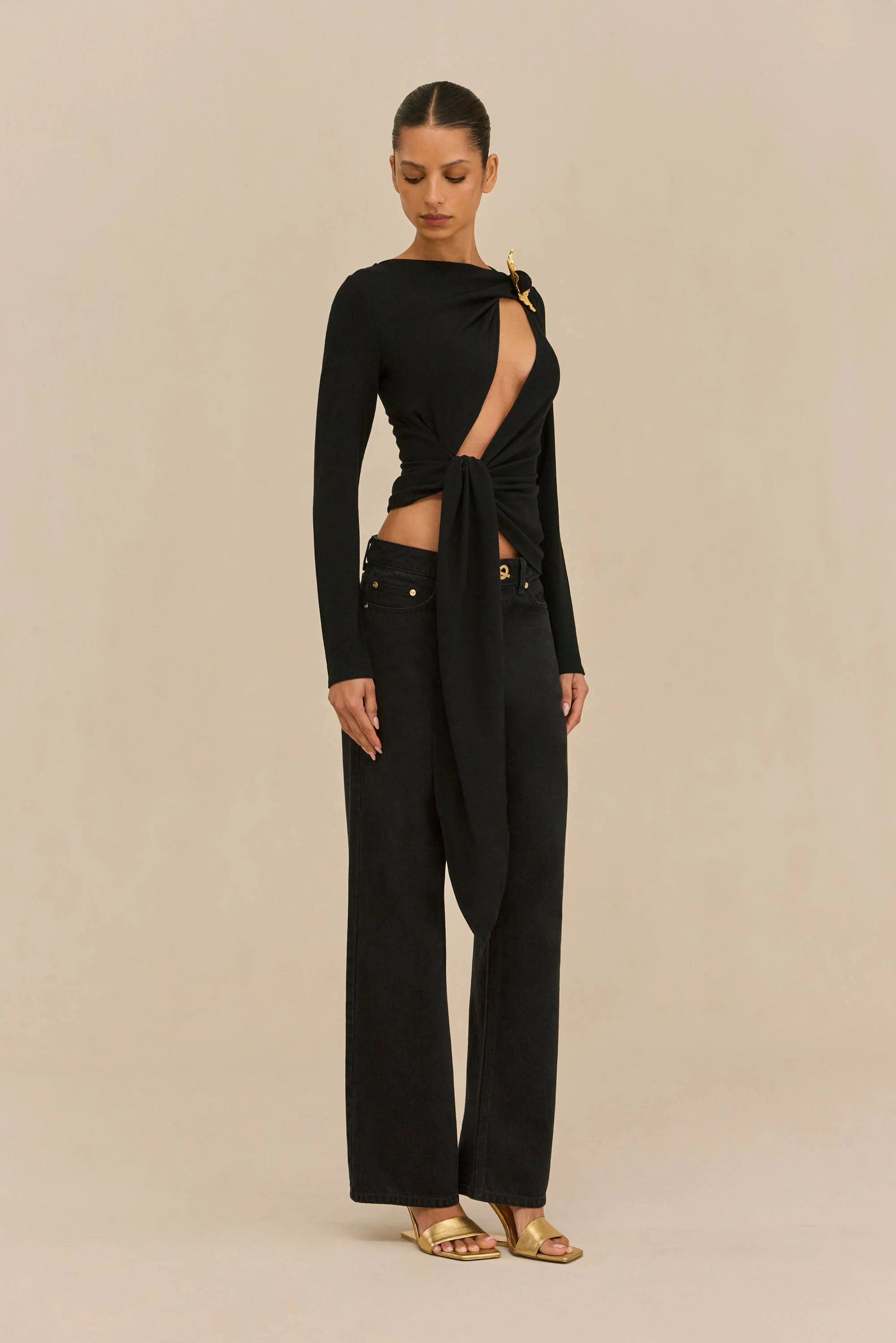 STASSI TOP - BLACK - Image 4