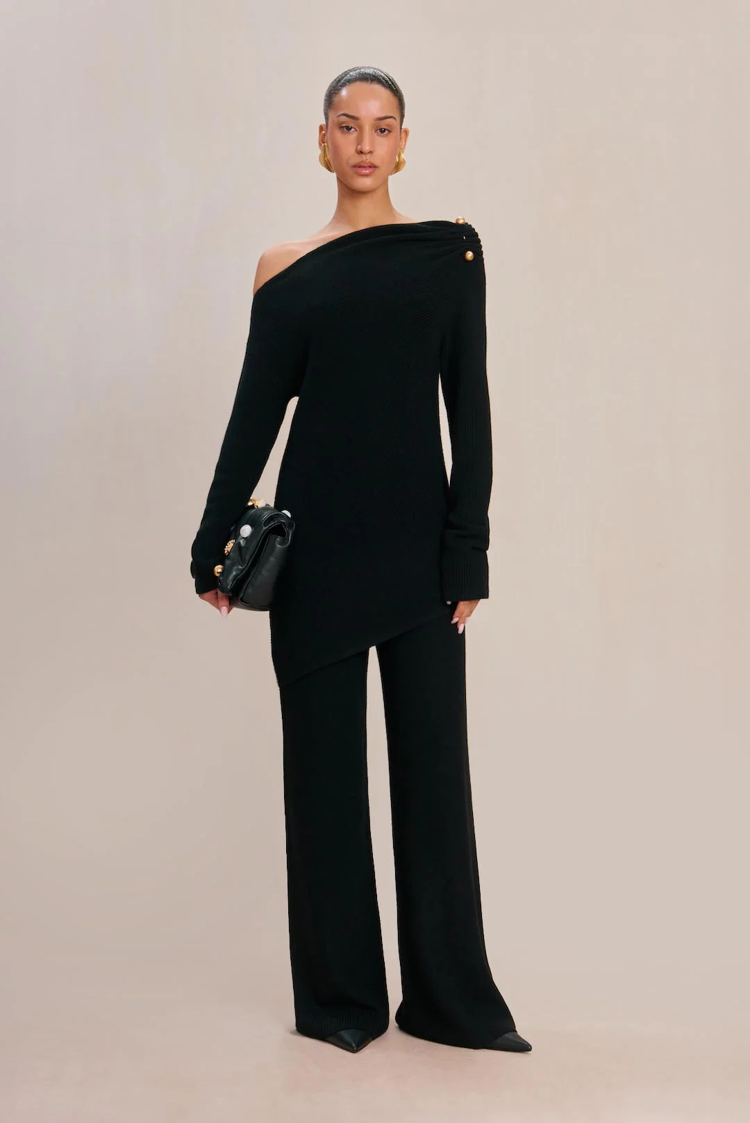 SUDI KNIT PANT - BLACK